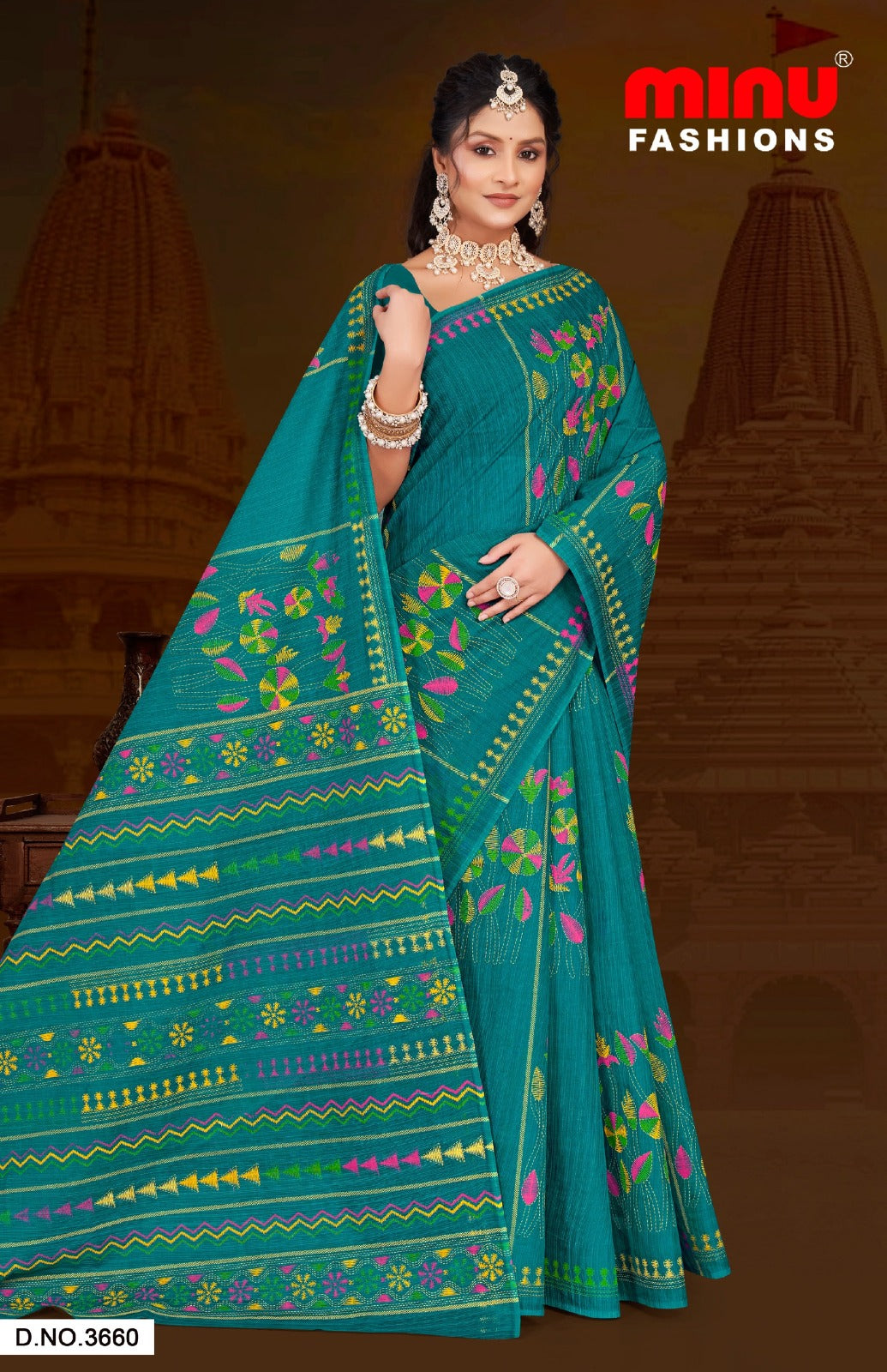 Malai Cotton Saree Orchid (Vol-5) - 8 Pcs Set