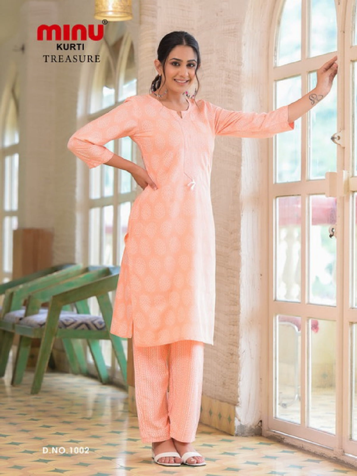 2 Piece Cotton Kurti Set Treasure Combo - 6 Pcs Set