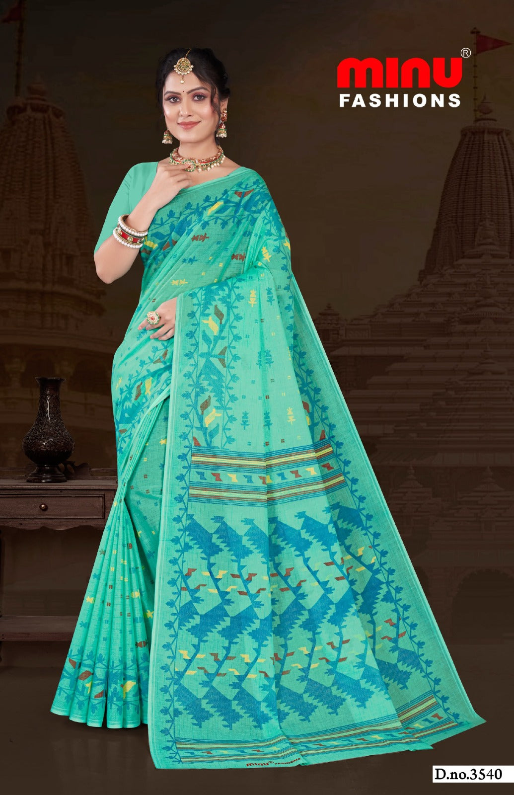 Malai Cotton Saree Tulip (Vol-2) - 8 Pcs Set