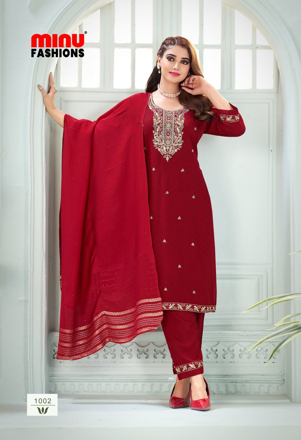 Printed Cotton Stitched Salwar Suit Abhilasha - 6 Pcs Set
