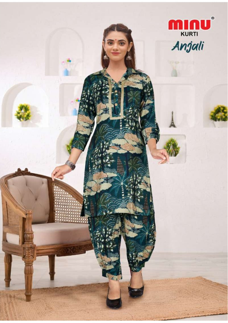 2 Piece Rayon Cord Set Anjali (Vol-2) - 4 Pcs Set