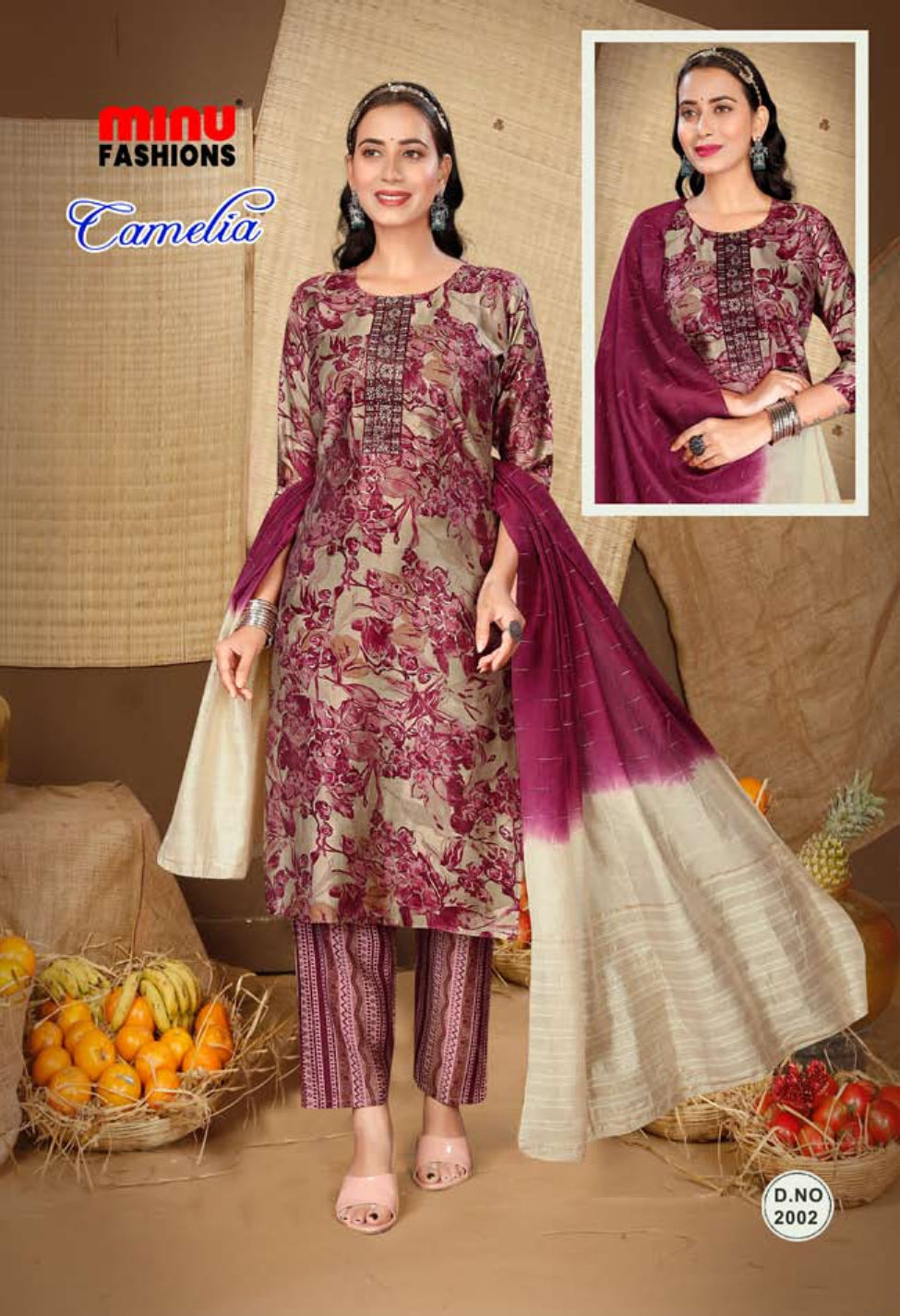 Printed Cotton Stitched Salwar Suit Camelia Vol-2 - 10 Pcs Set