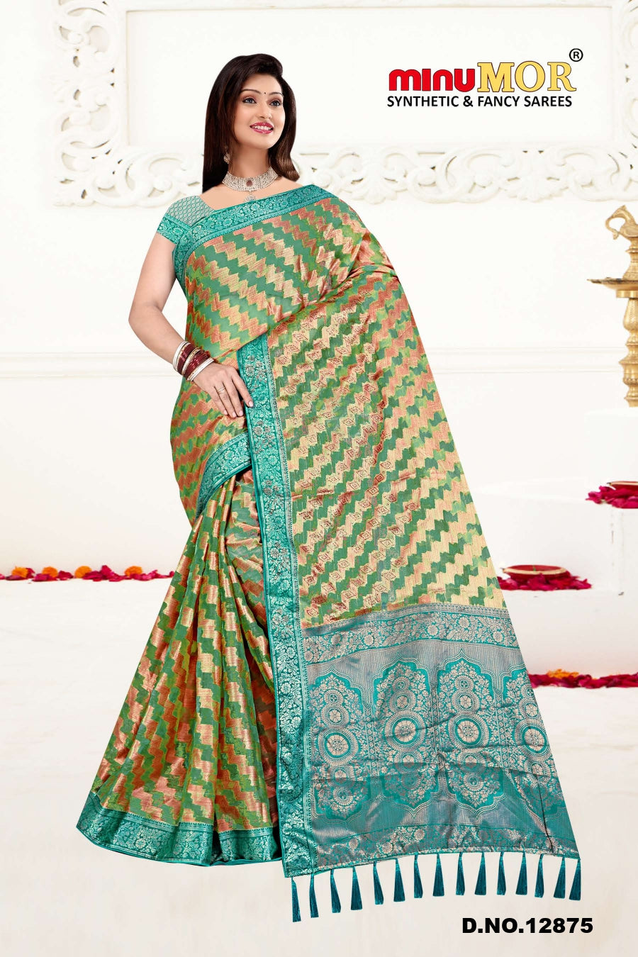 Fancy Saree Dharma (Design_12875) (BP) - 6 Pcs Set