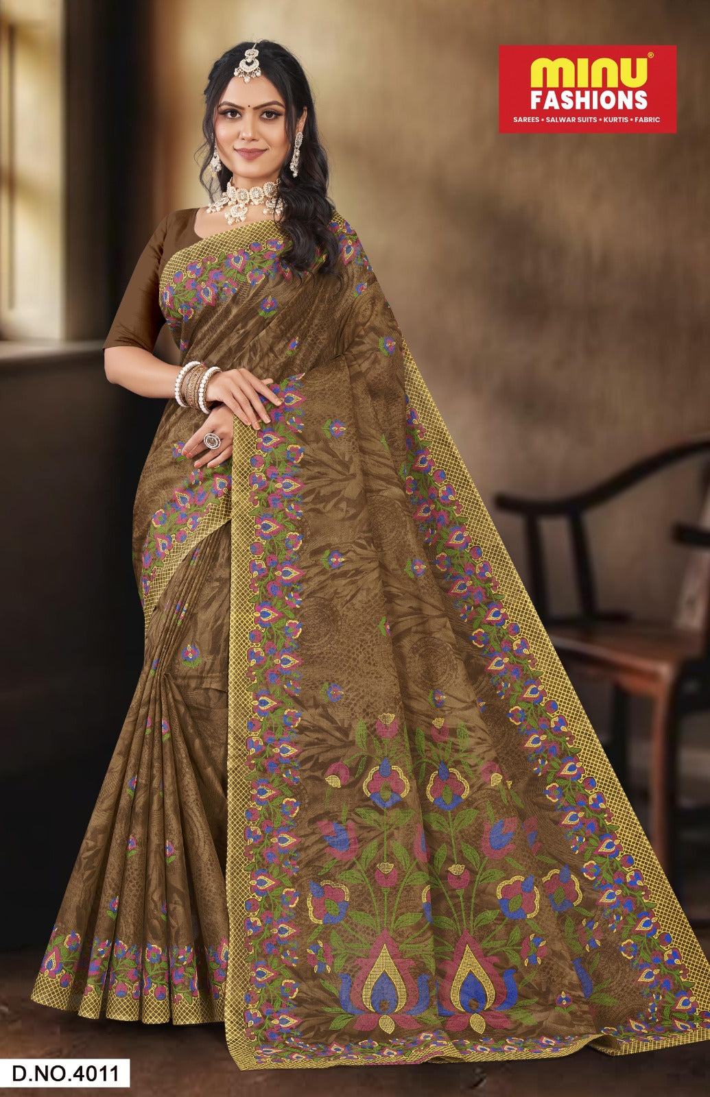 Malai Cotton Saree Dusty Beauty (Vol-4) - 8 Pcs Set