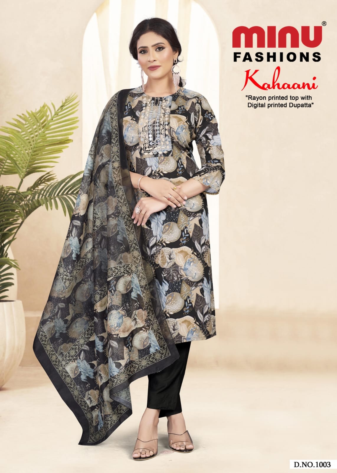Printed Rayon Stitched Salwar Suit Kahaani - 10 Pcs Set