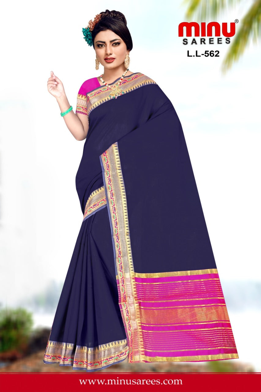 Fancy Saree Ladli Handloom (BP) - 6 Pcs Set