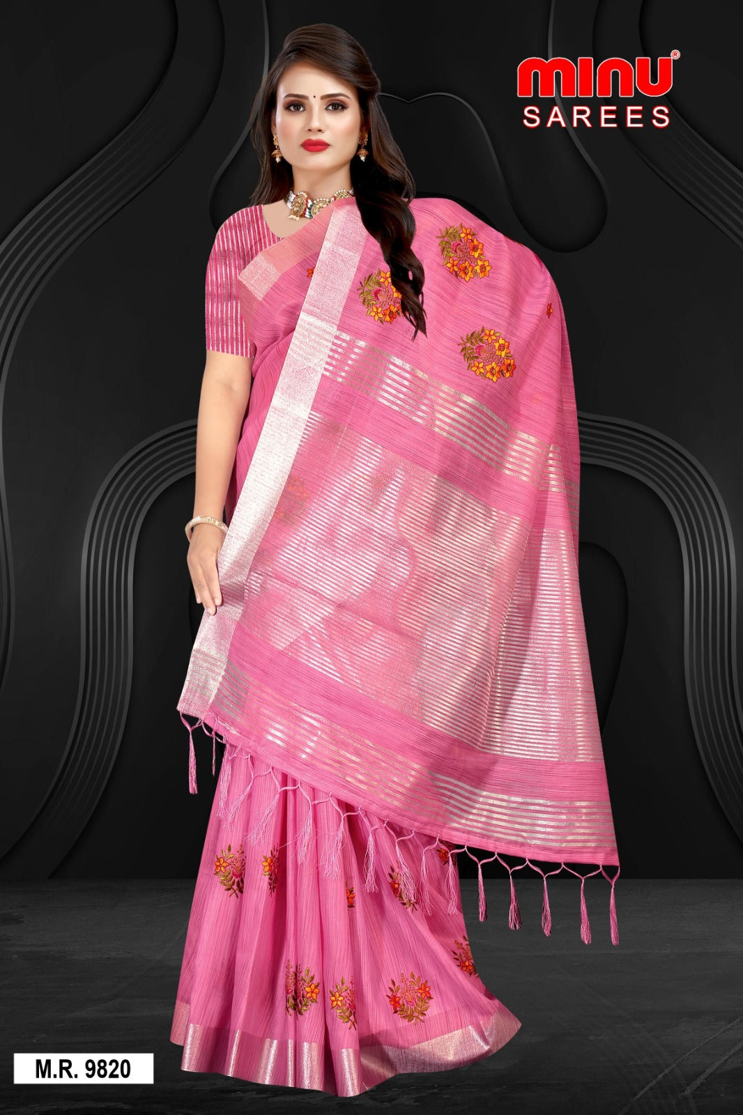 Fancy Saree Maharani - 6 Pcs Set