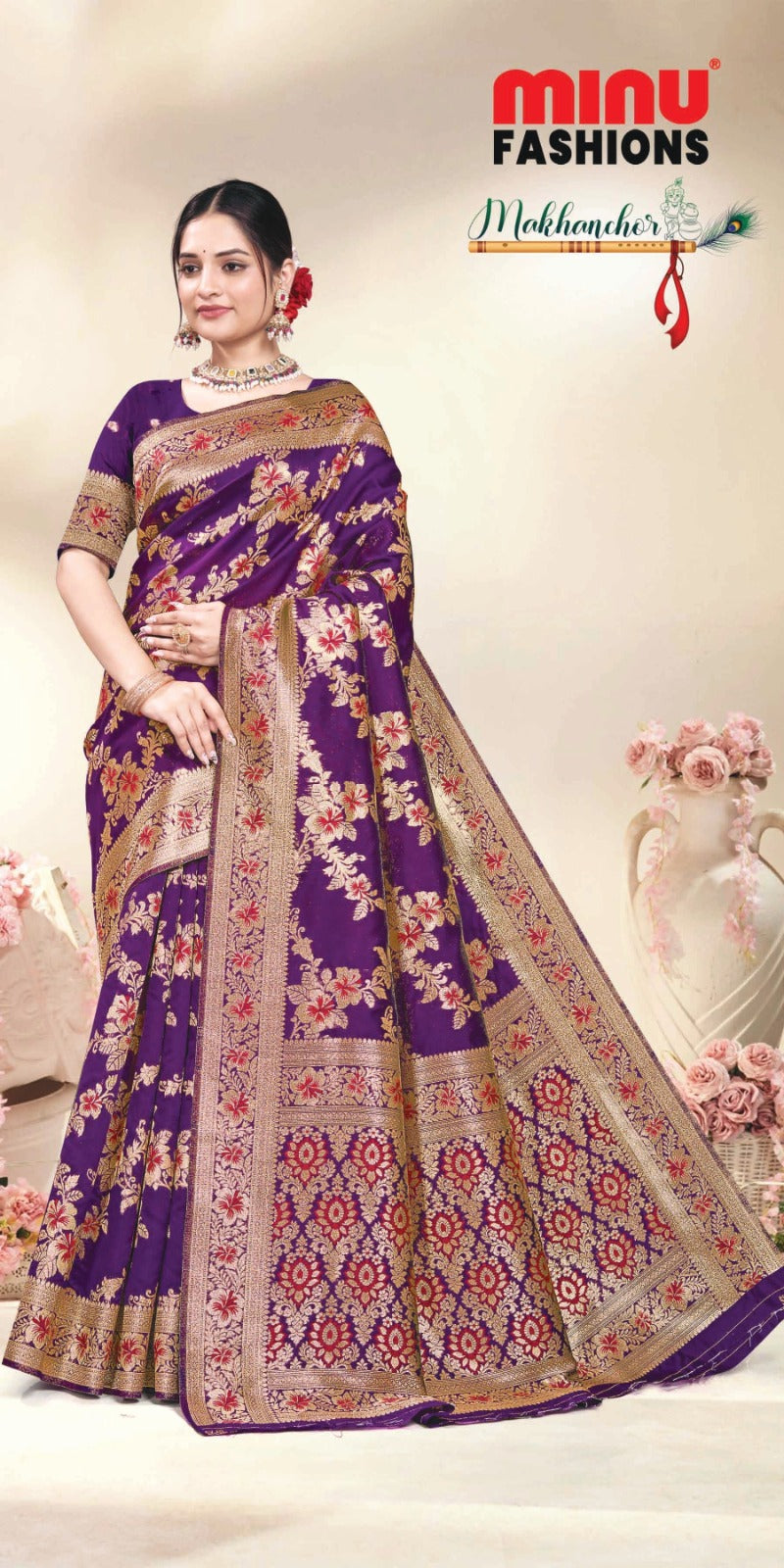 Fancy Saree Makhan Chor Vol-1 (BP) (8 Pcs)