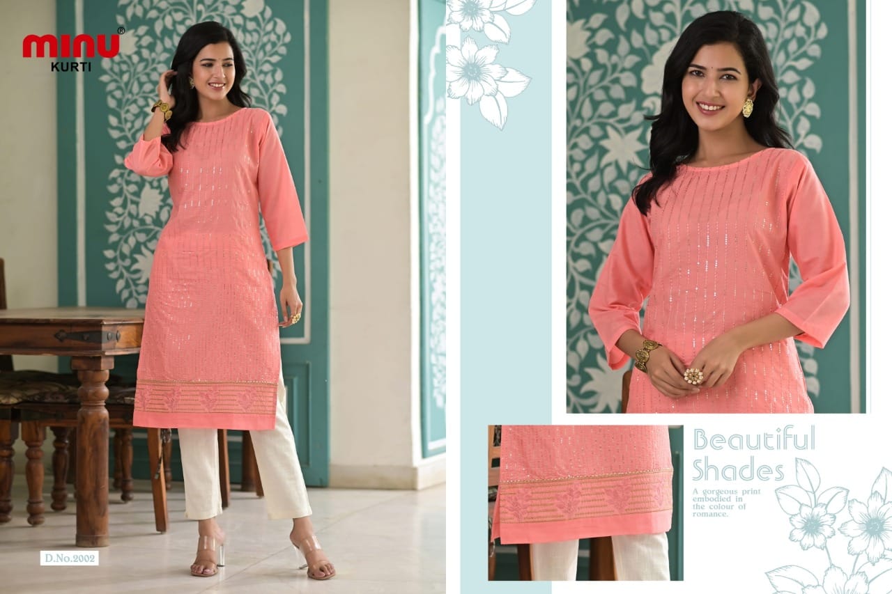 Rayon Kurti Precious - 4 Pcs Set