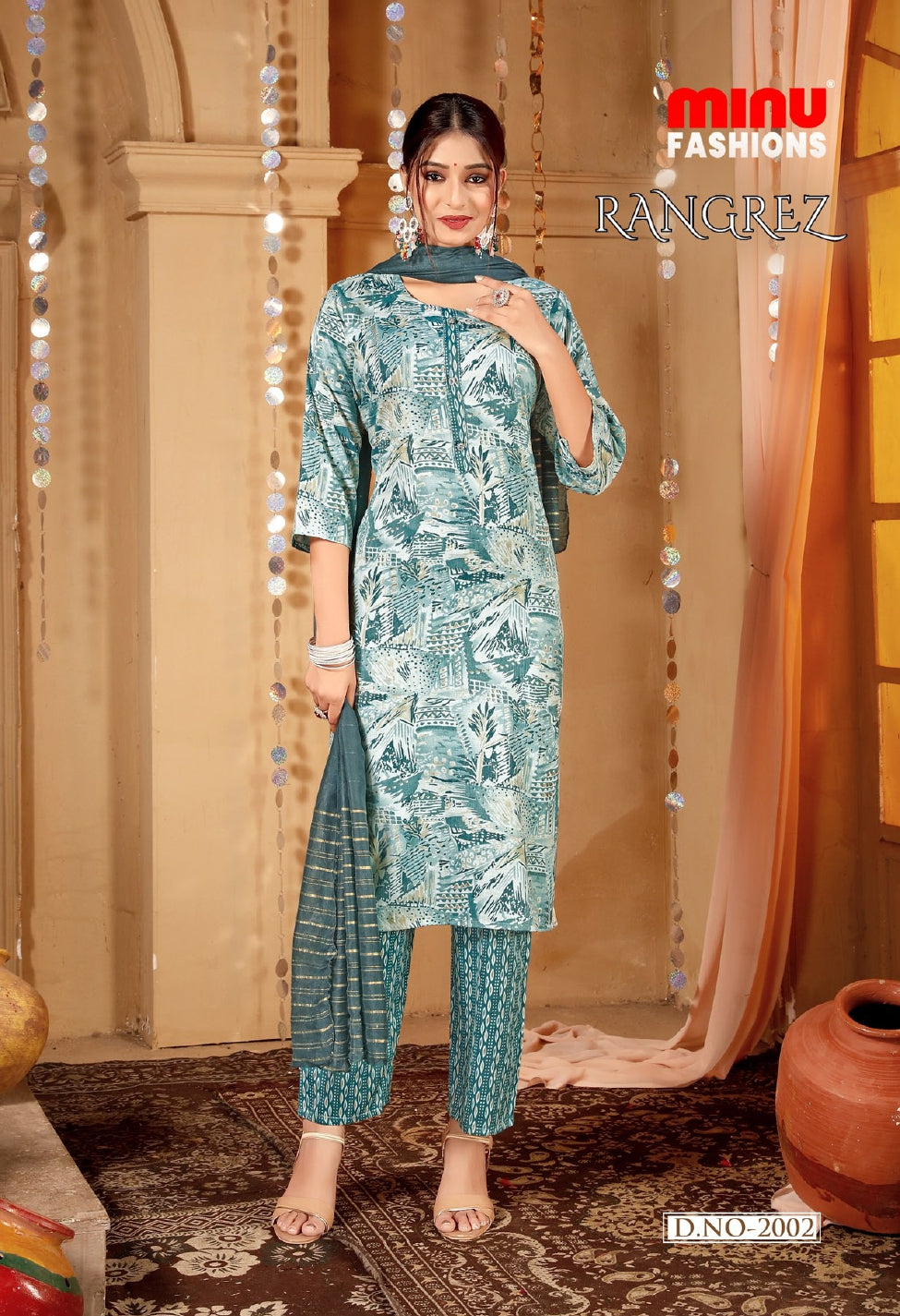 Printed Cotton Stitched Salwar Suit Rangrez (Vol-2) - 10 Pcs Set