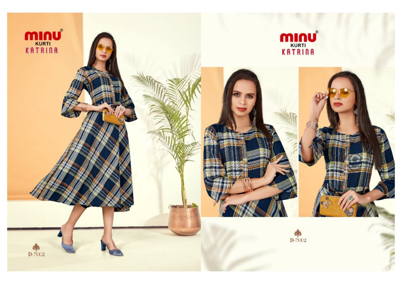 Printed Rayon Long Kurti Katrina (Vol-7) - 06 Pcs Set