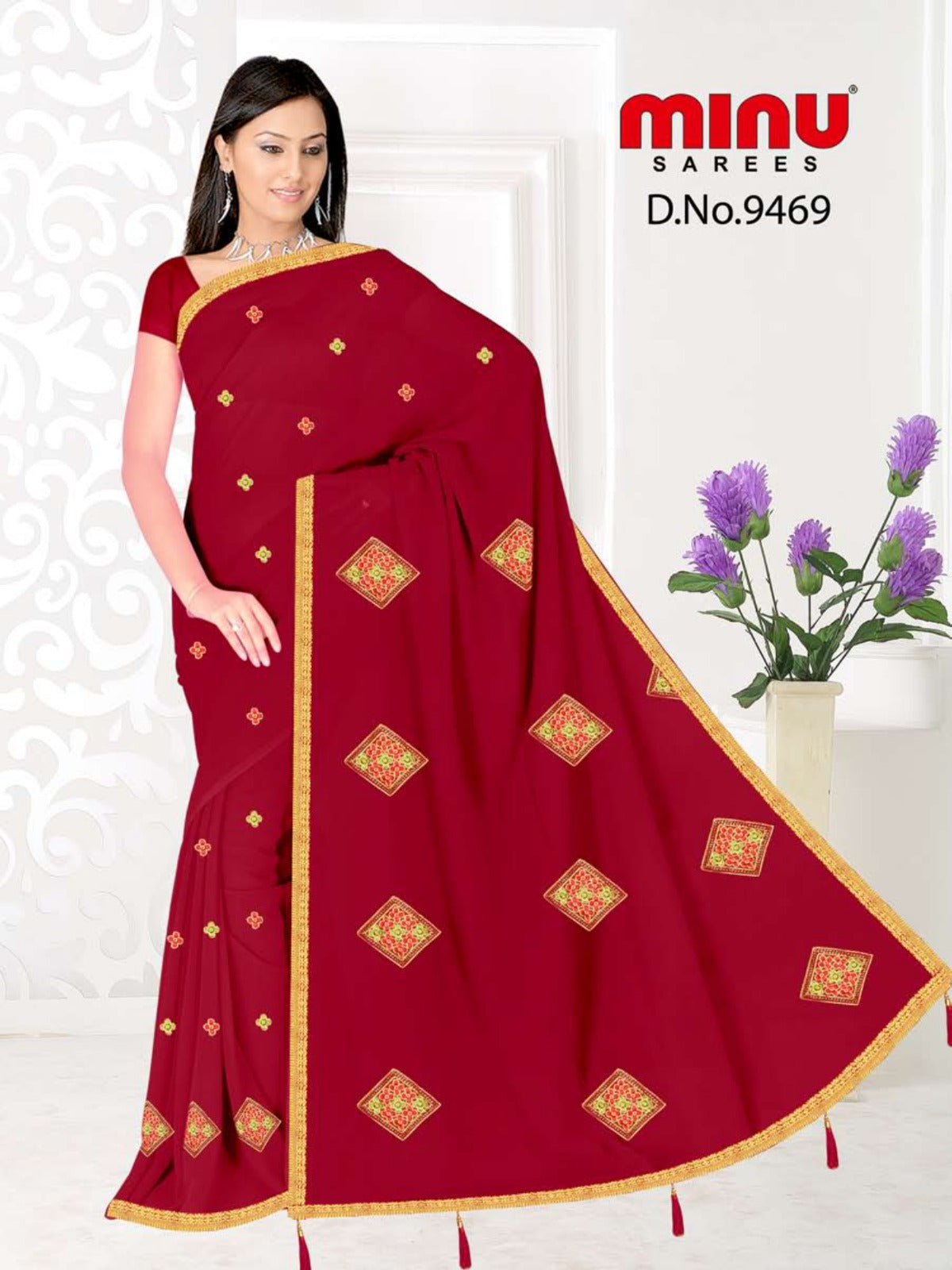 Fancy Saree Tarini Handloom (BP) - 6 Pcs Set
