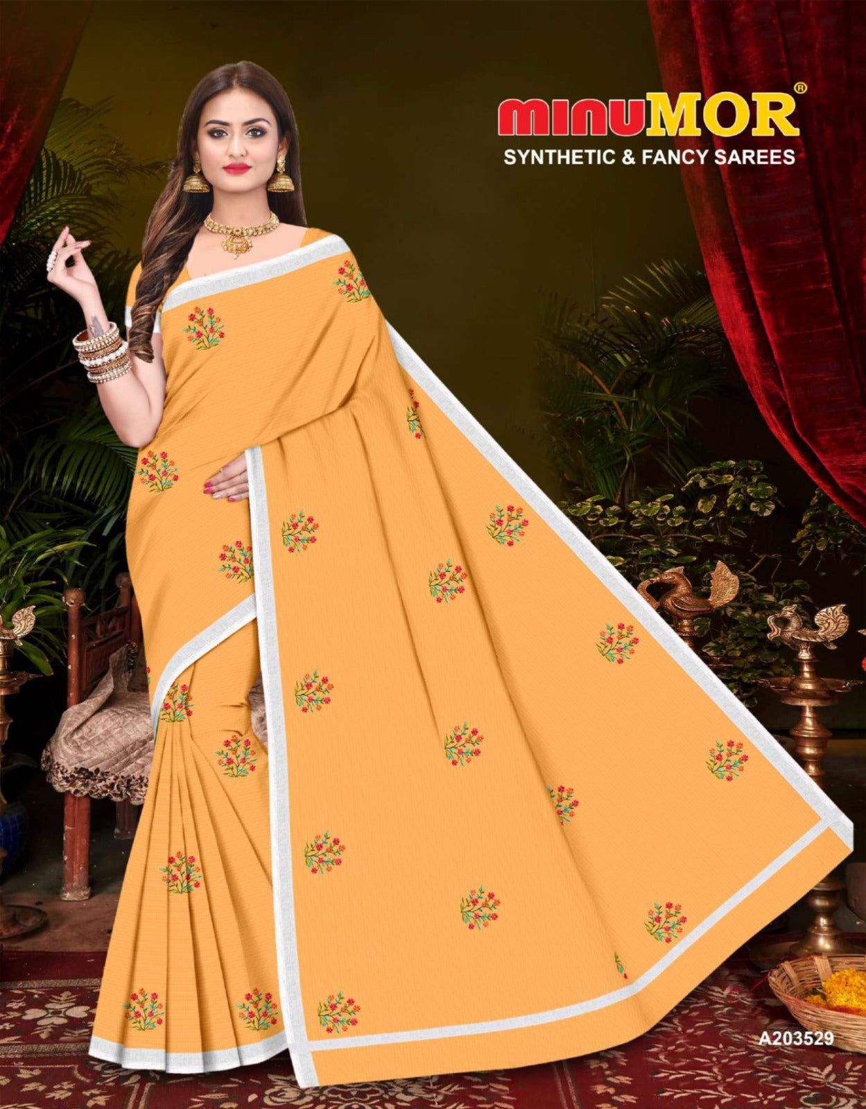Fancy Saree Chandni Ghar - 6 Pcs Set