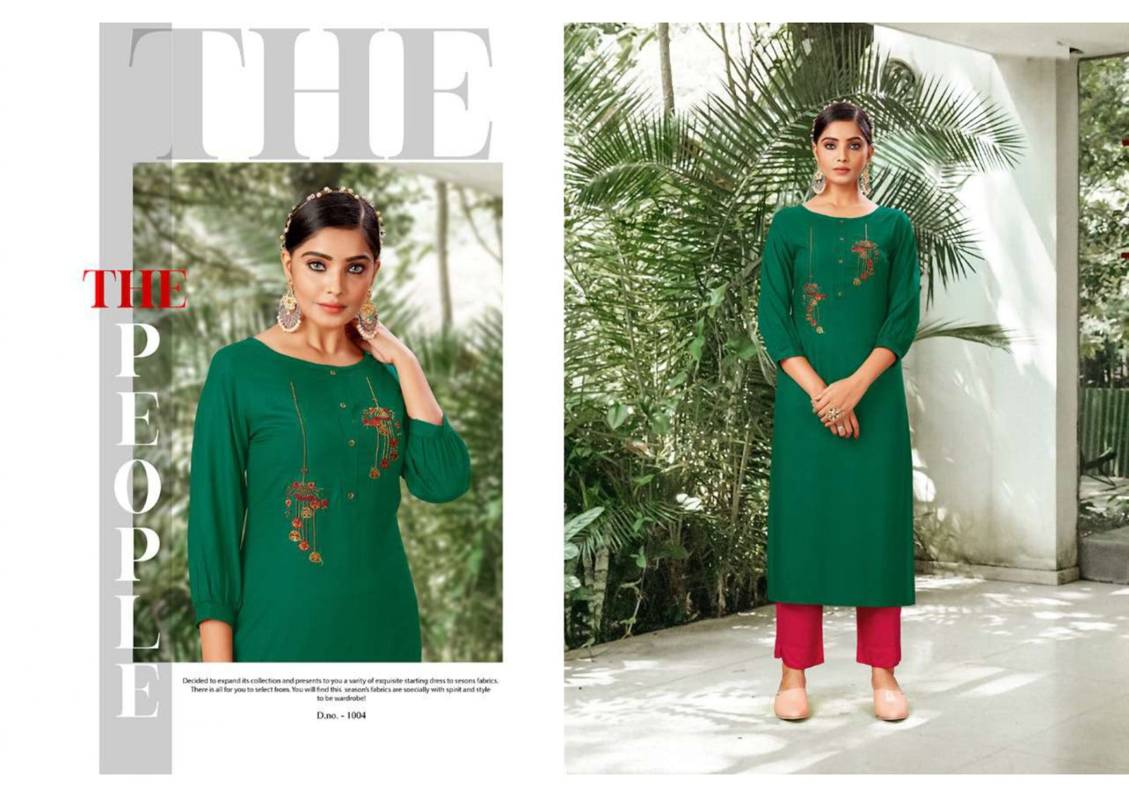 2 Piece Rayon Log Kurti Set Festival Combo (5 Pcs Set)