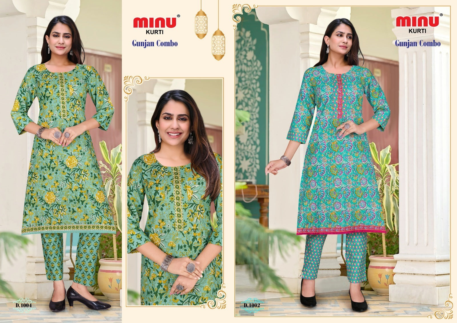 2 Piece Cotton Kurti Set Gunjan Combo (Vol-5) - 5 Pcs Set
