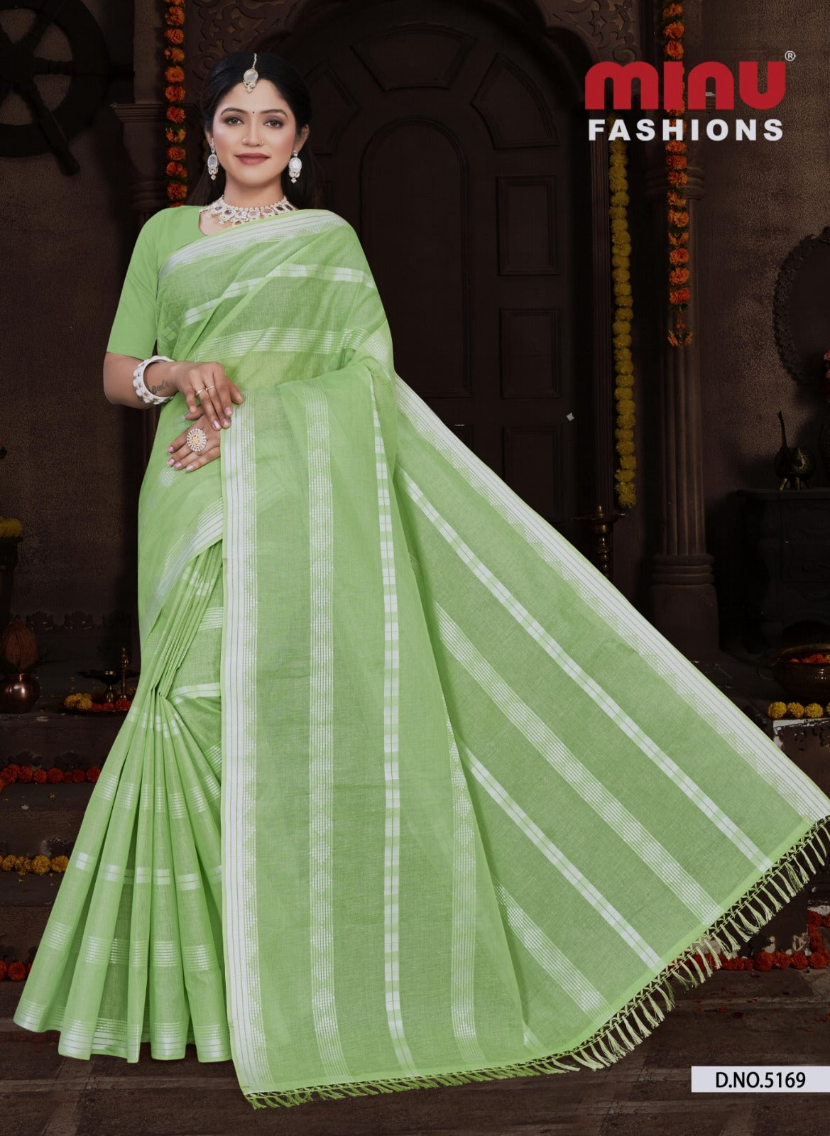 Embroidered Cotton Saree Himalaya Beauty Vol-5 (Special Rate) - 8 Pcs Set