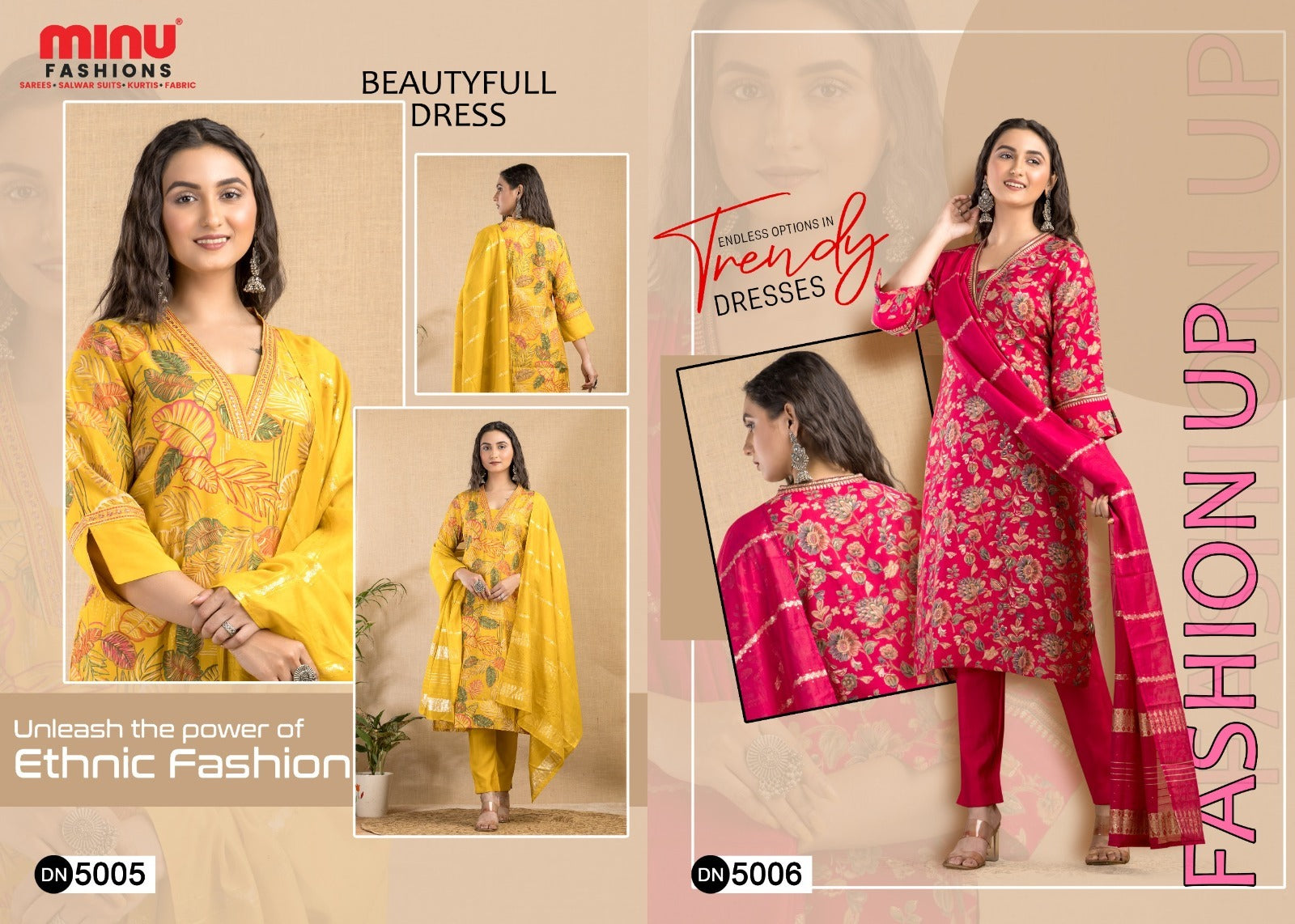 3 Piece Cotton Kurti Set Isha (Vol-5) - 6 Pcs Set
