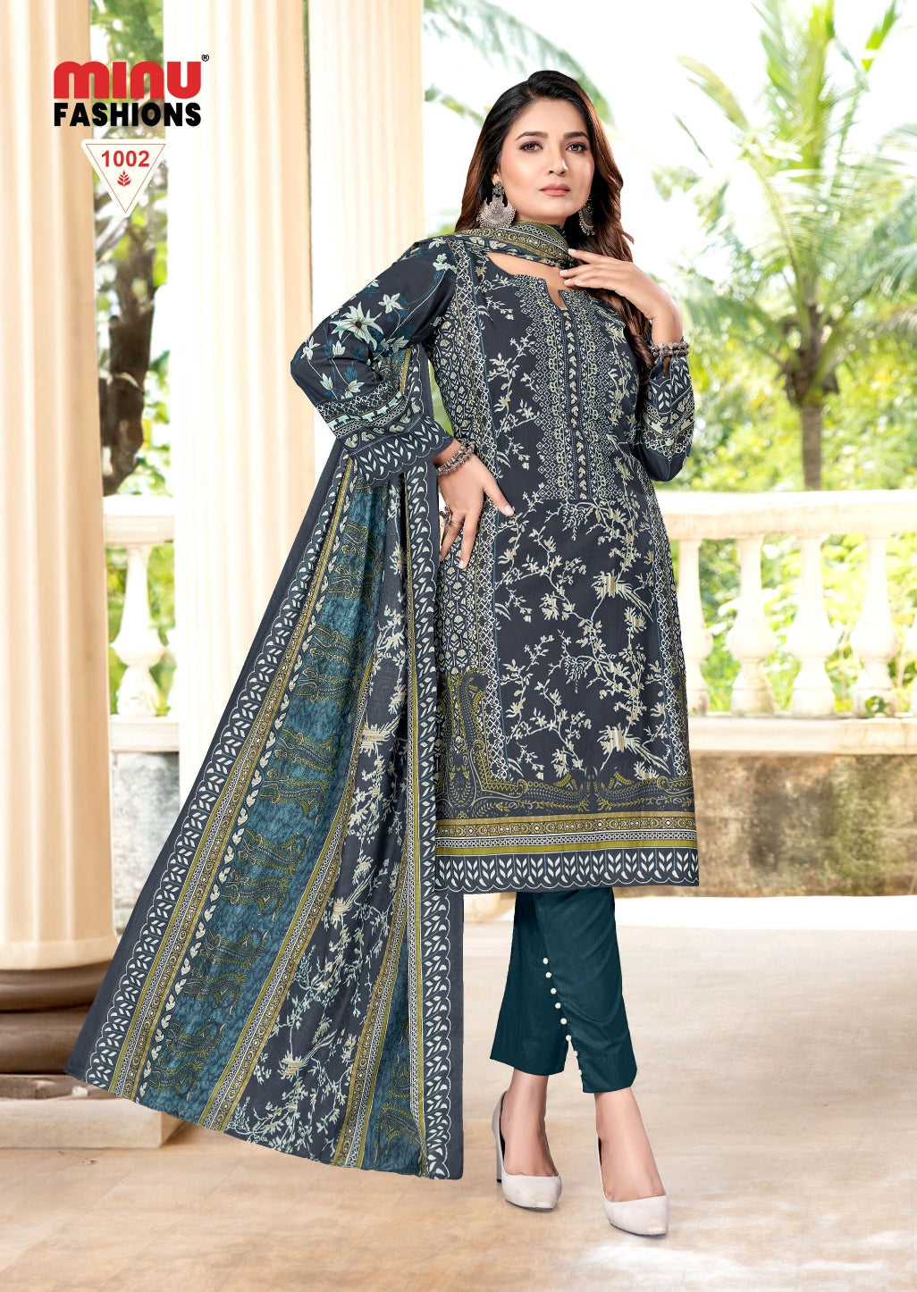 Printed Cotton Unstitched Salwar Suit Karachi (Special Rate) - 6 Pcs Set