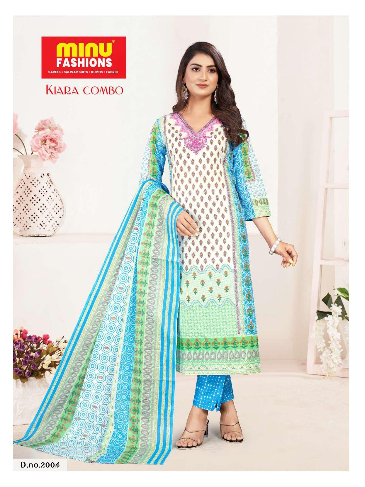 3 Piece Cotton Long Kurti Set Kiara Combo (Vol-2) - 8 Pcs Set