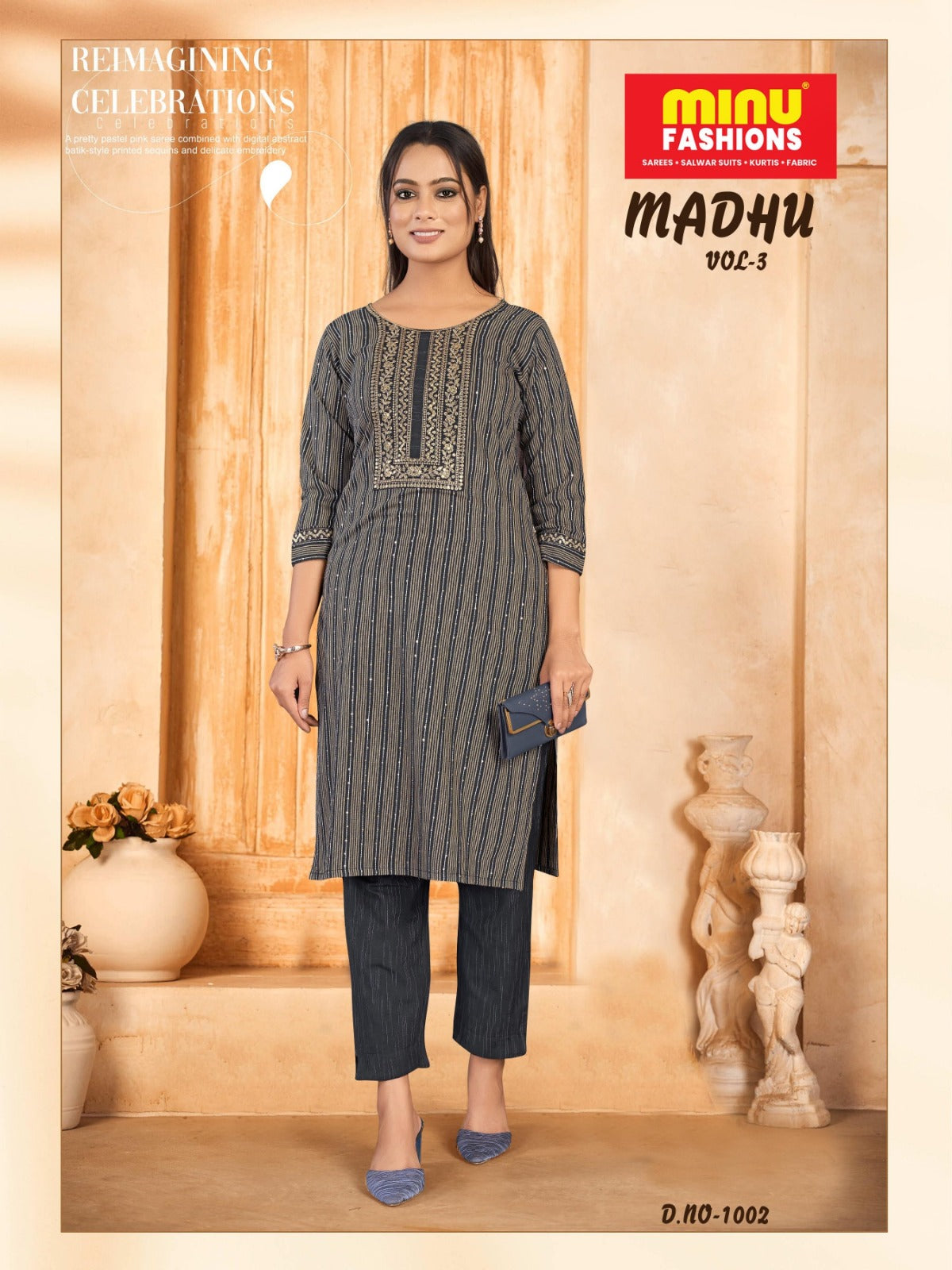 2 Piece Cotton Kurti Set Madhu Combo (Vol-3) - 4 Pcs Set