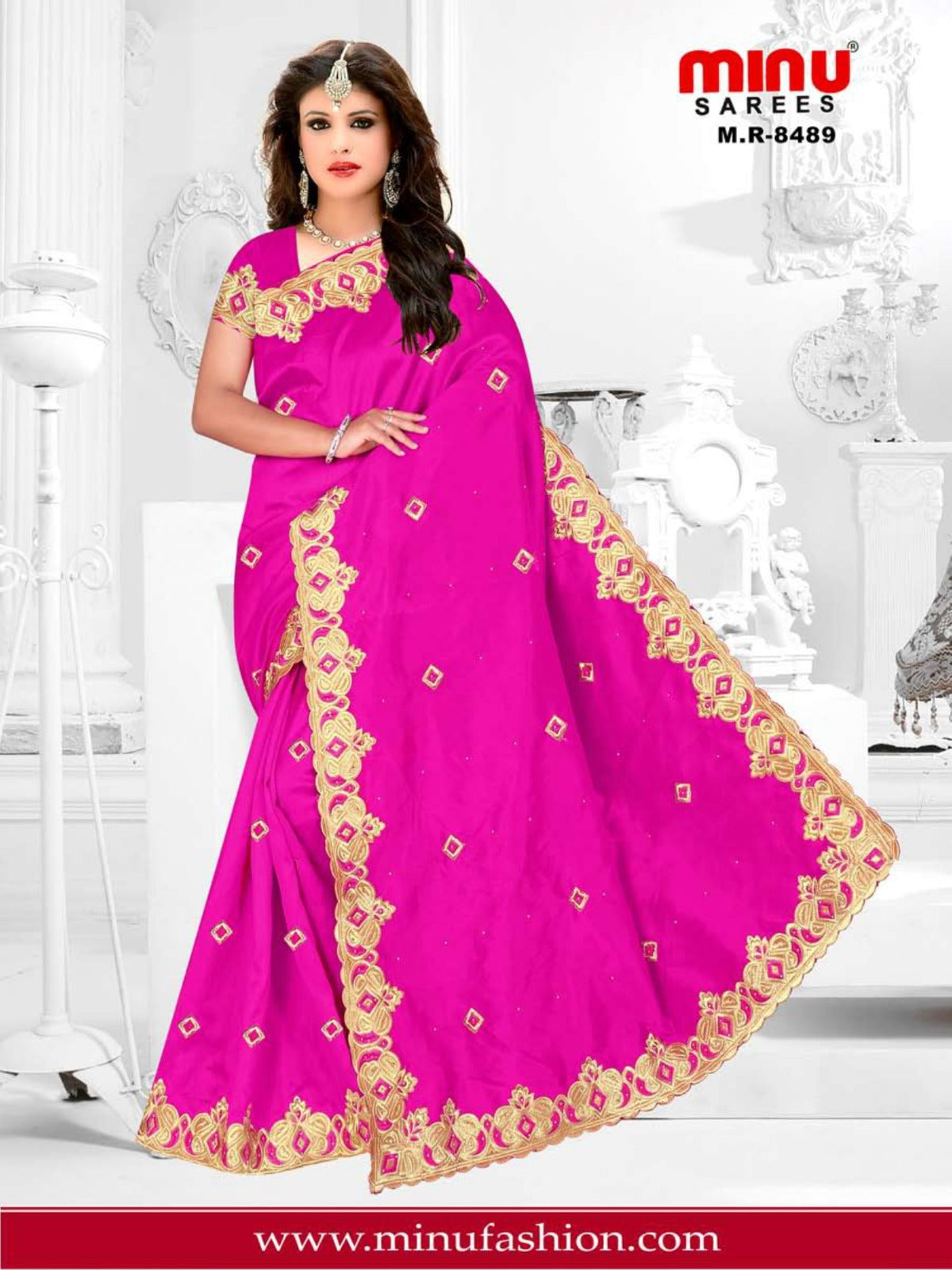 Fancy Saree Mahira (BP) - 6 Pcs Set