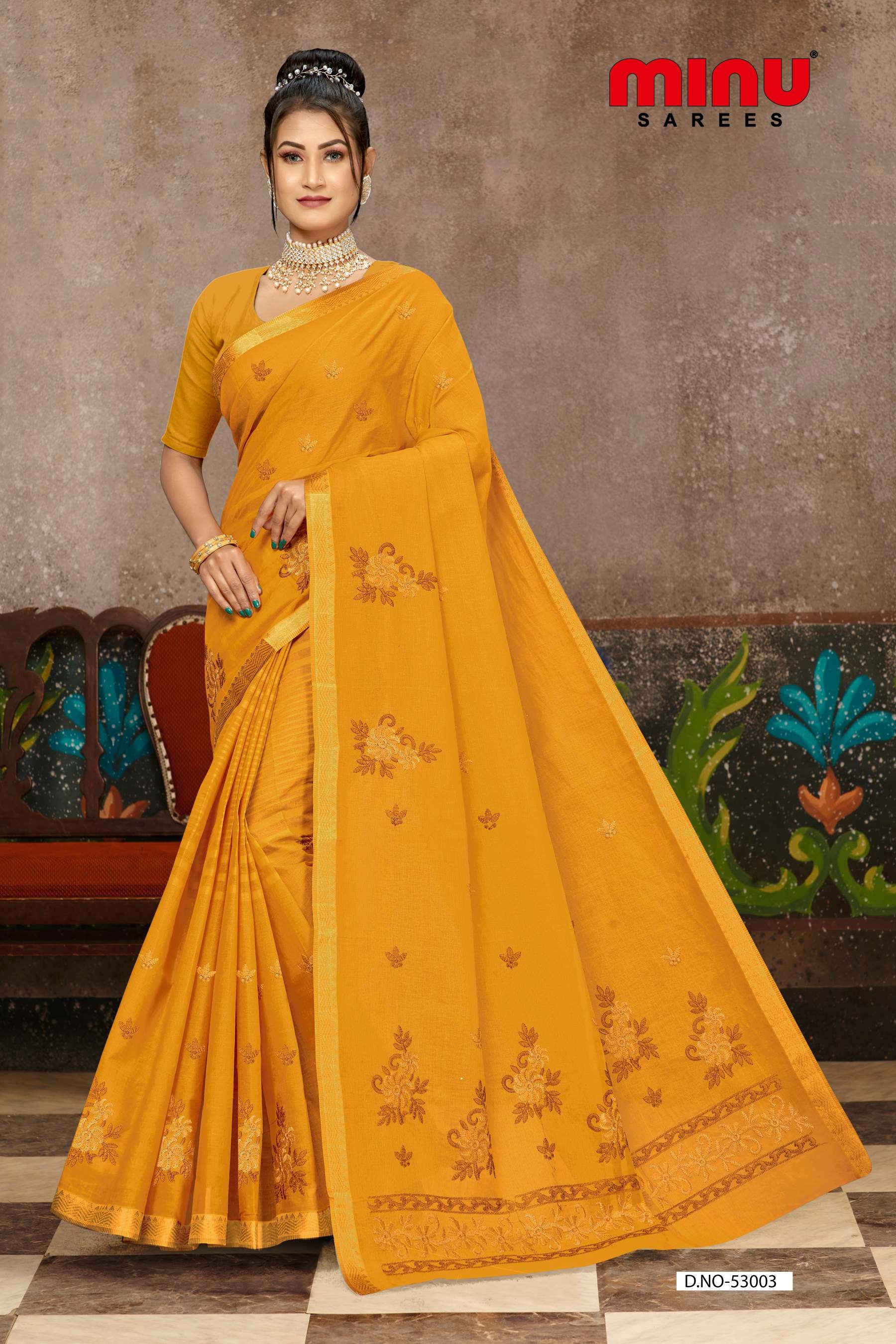 Embroidered Saree Rupali (08P)