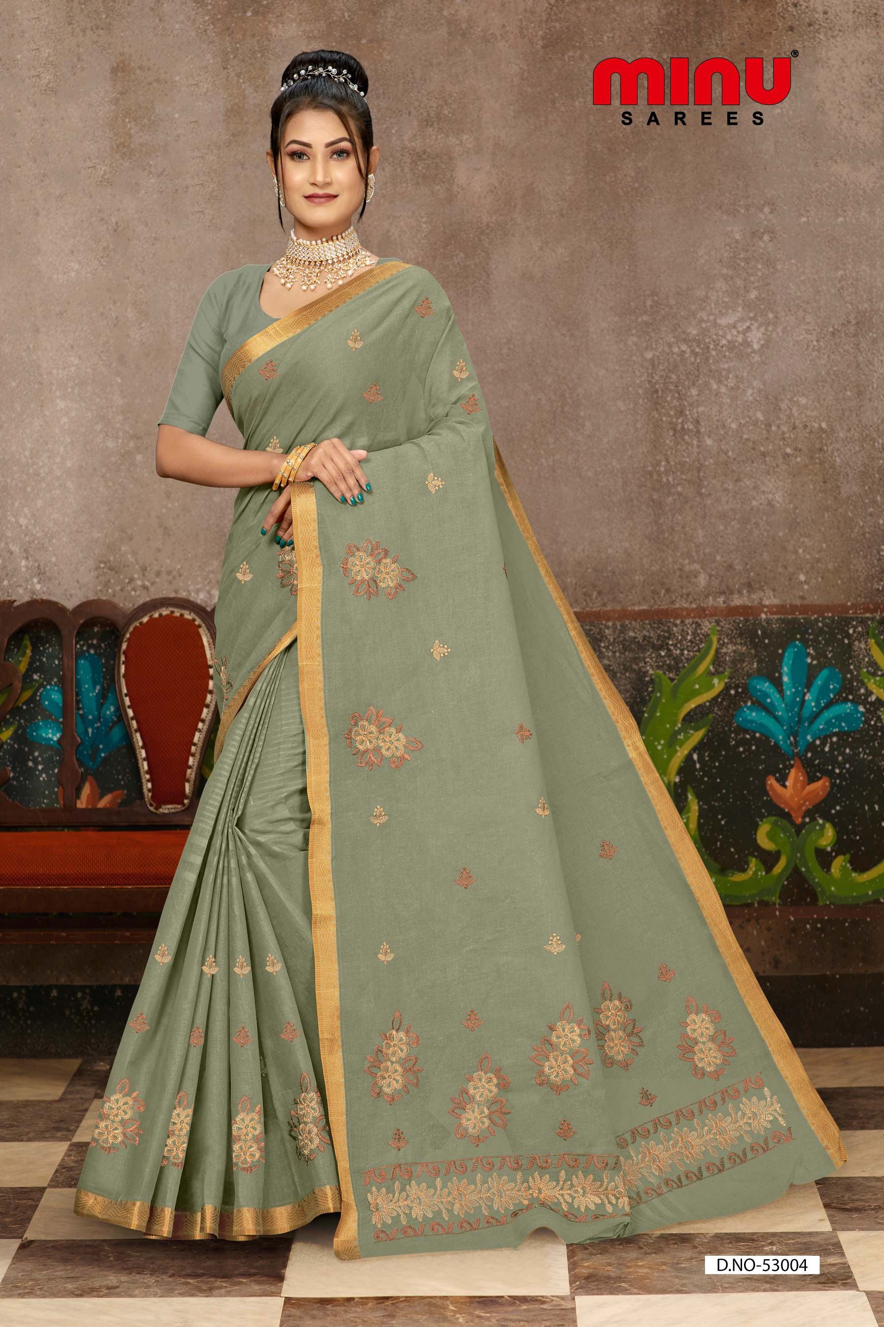 Embroidered Saree Rupali (08P)