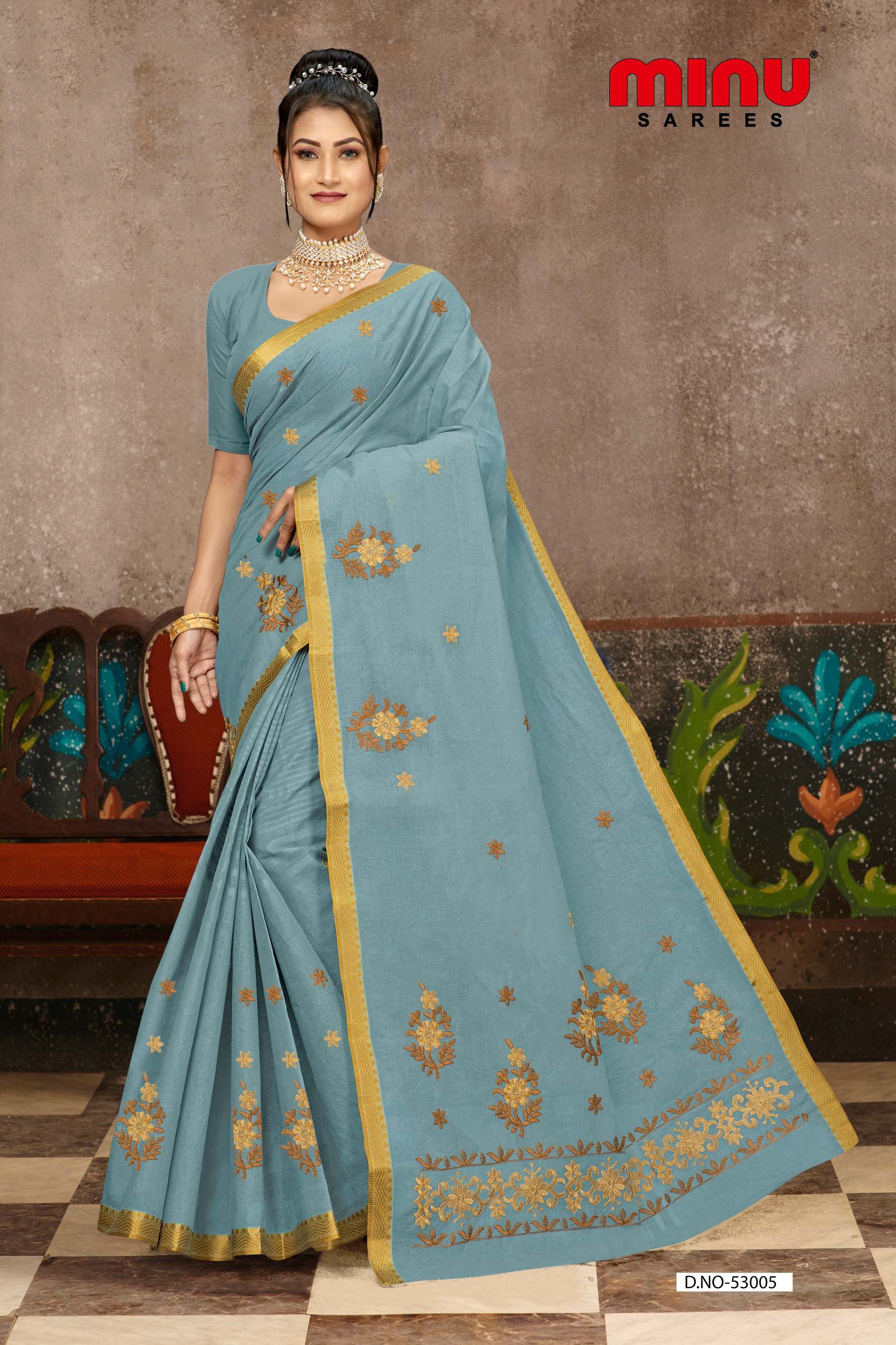 Embroidered Saree Rupali (08P)