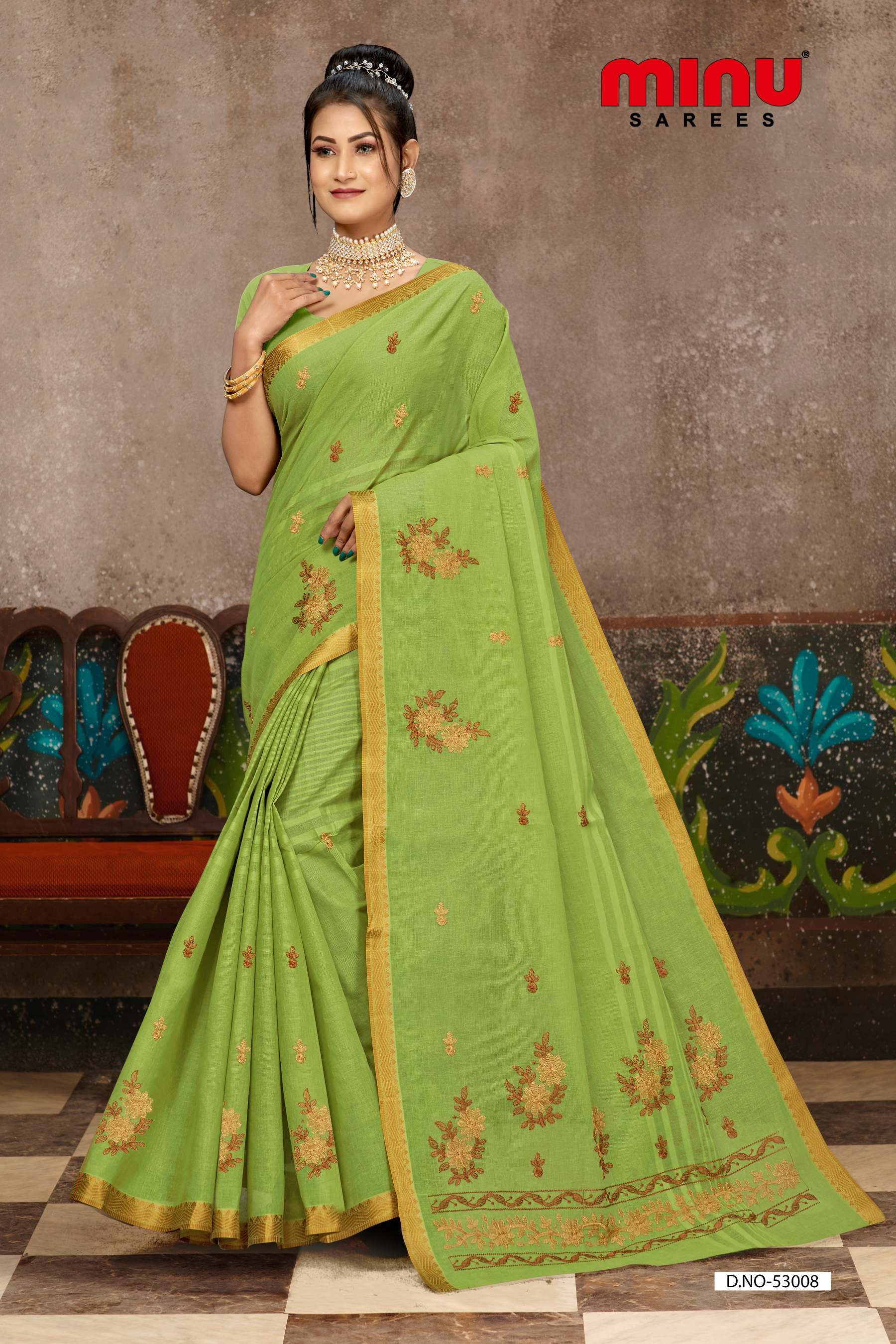 Embroidered Saree Rupali (08P)