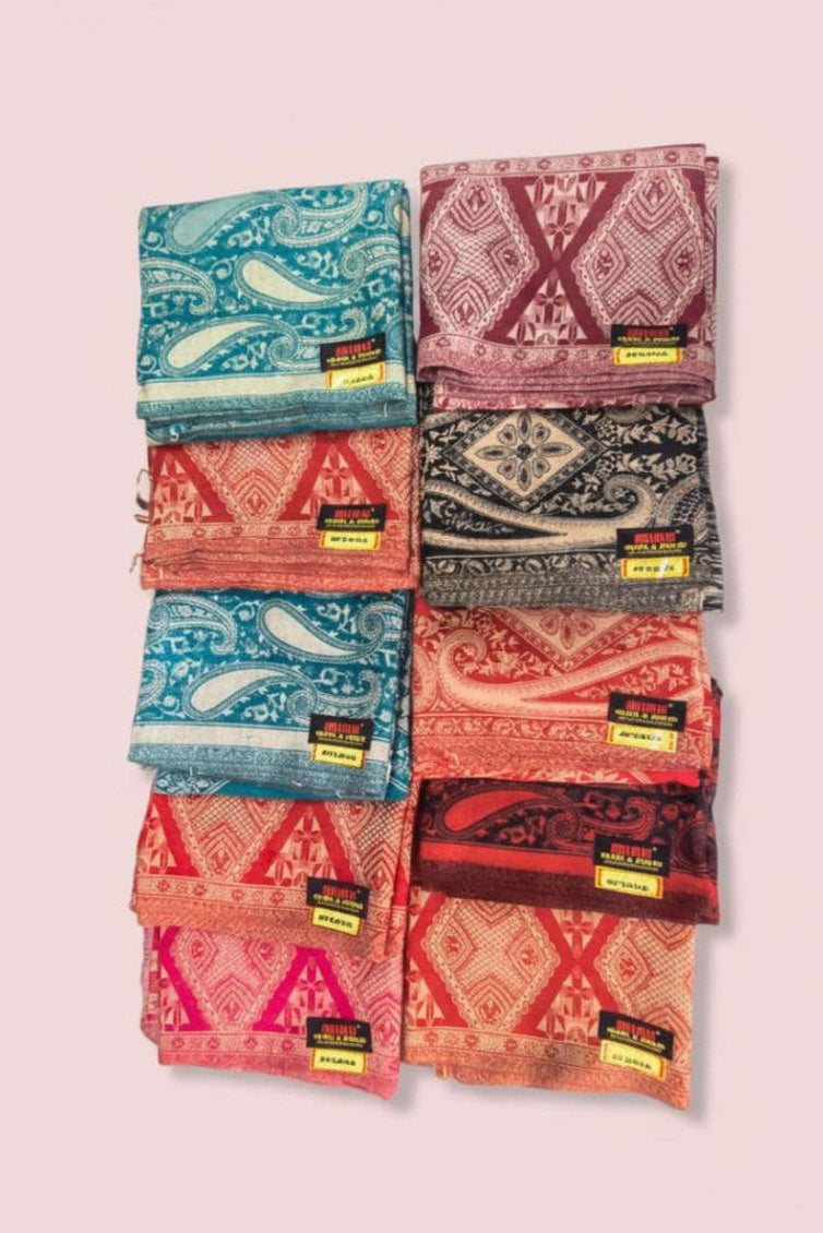 Woolen Designer Shawl Afsana (Special Rate) - Assorted 10 Pcs Set