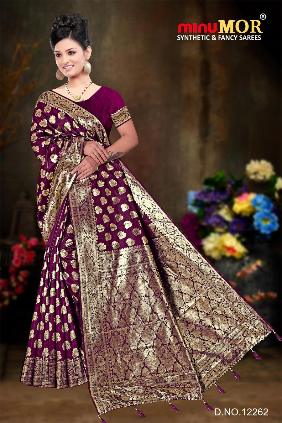 Fancy Saree Antra (Design_ 12262) (BP) - 6 Pcs Set