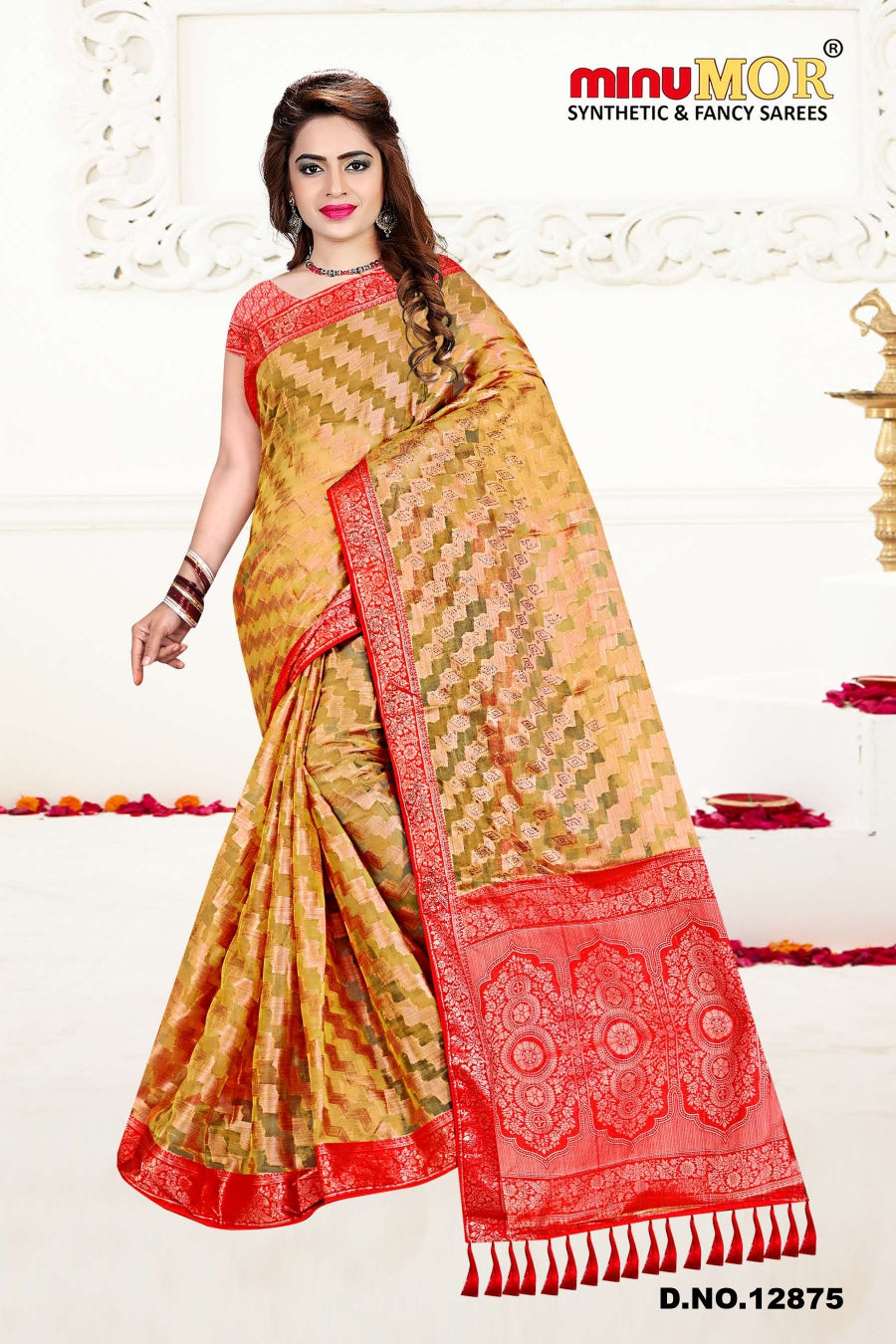 Fancy Saree Dharma (Design_12875) (BP) - 6 Pcs Set