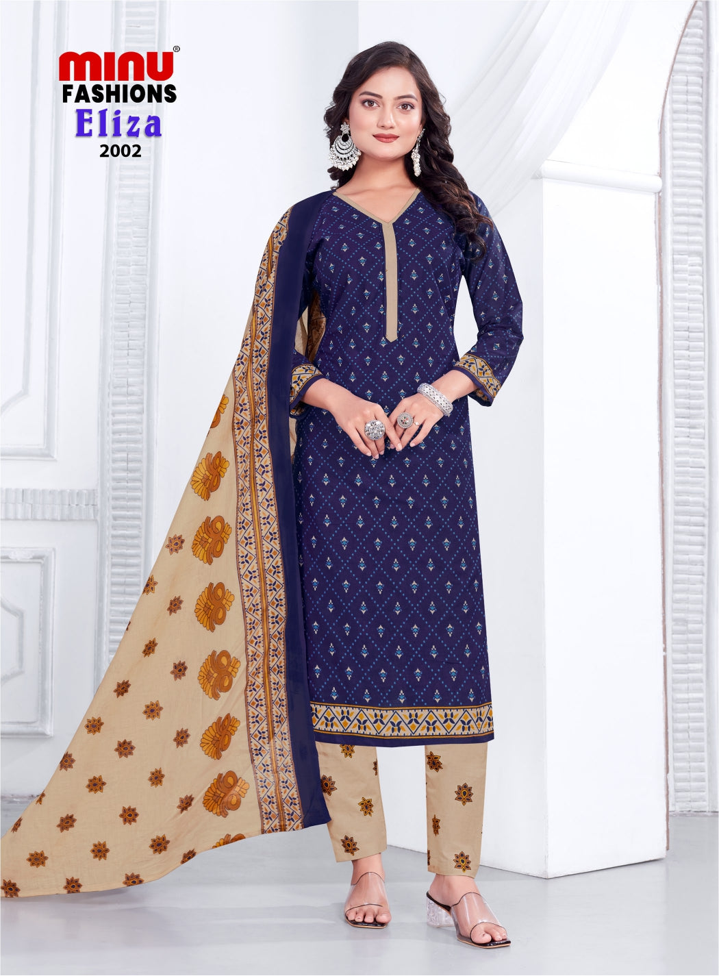 Printed Cotton Unstitched Salwar Suit Eliza Vol-2 (Special Rate) - 10 Pcs Set