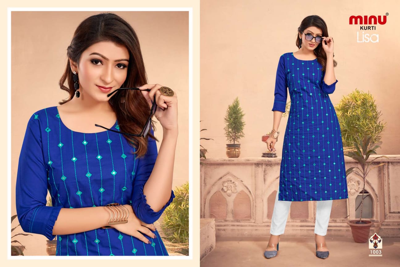 Printed Cotton Kurti Lisa - 6 Pcs Set