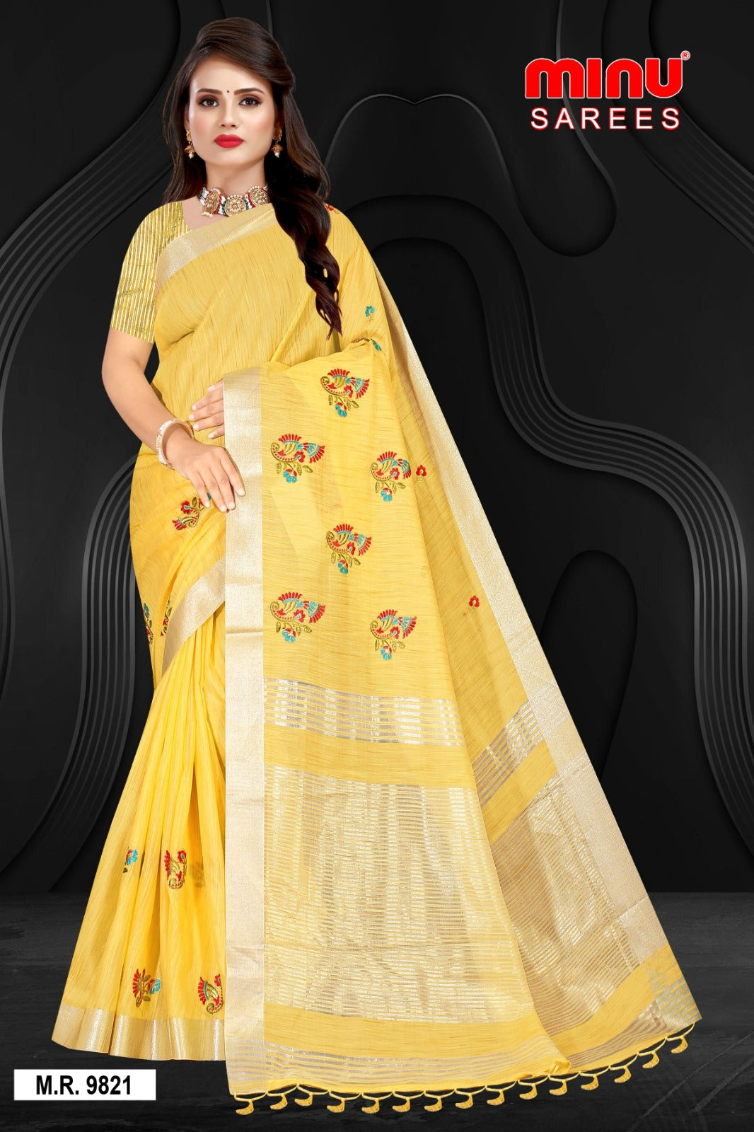 Fancy Saree Maharani - 6 Pcs Set