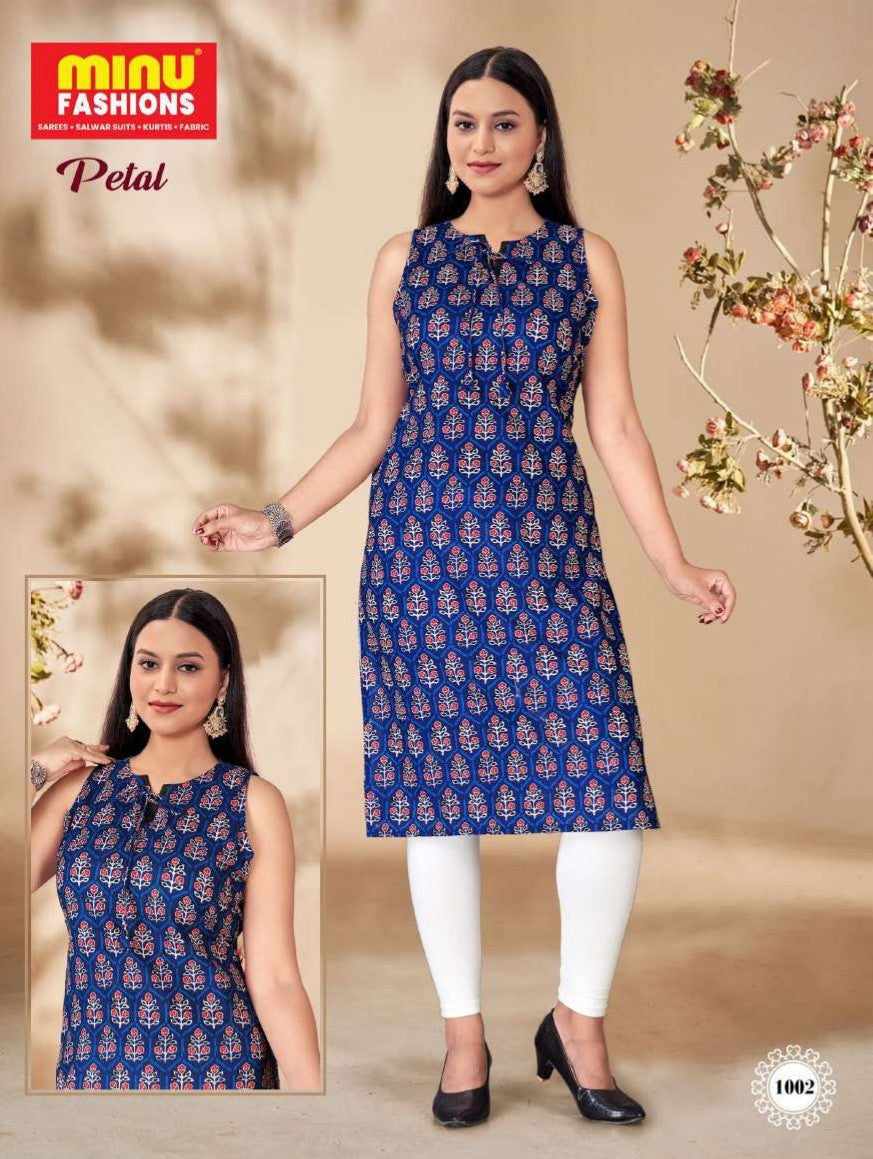 Printed Cotton Kurti Petal - 6 Pcs Set