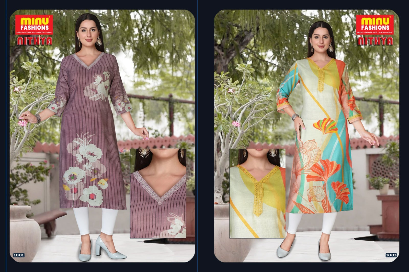 Printed Rayon Long Kurti Nitya (Vol-2) - 6 Pcs Set