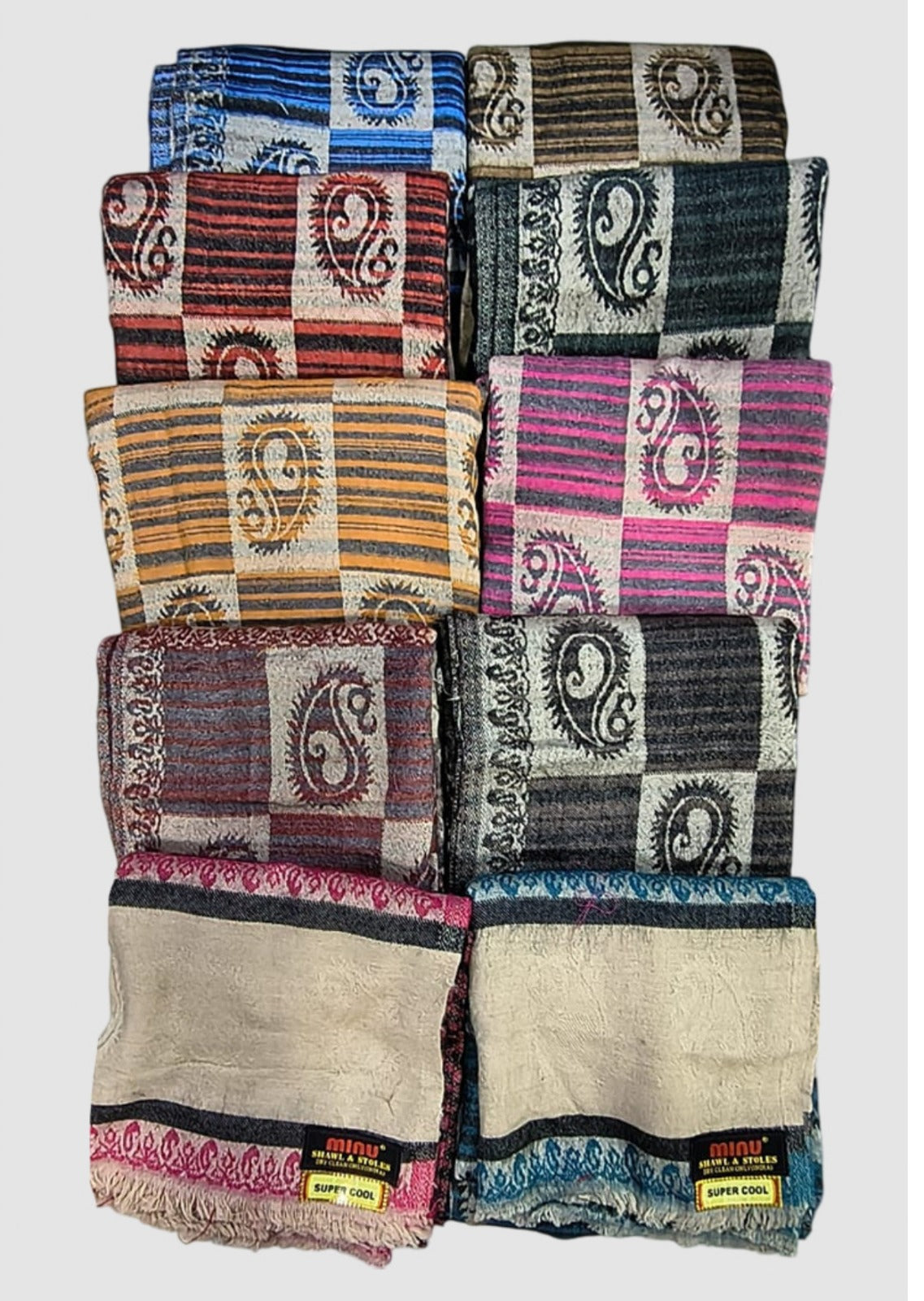 Woolen Designer Shawl Super Cool (Special Rate) - Assorted 10 Pcs Set