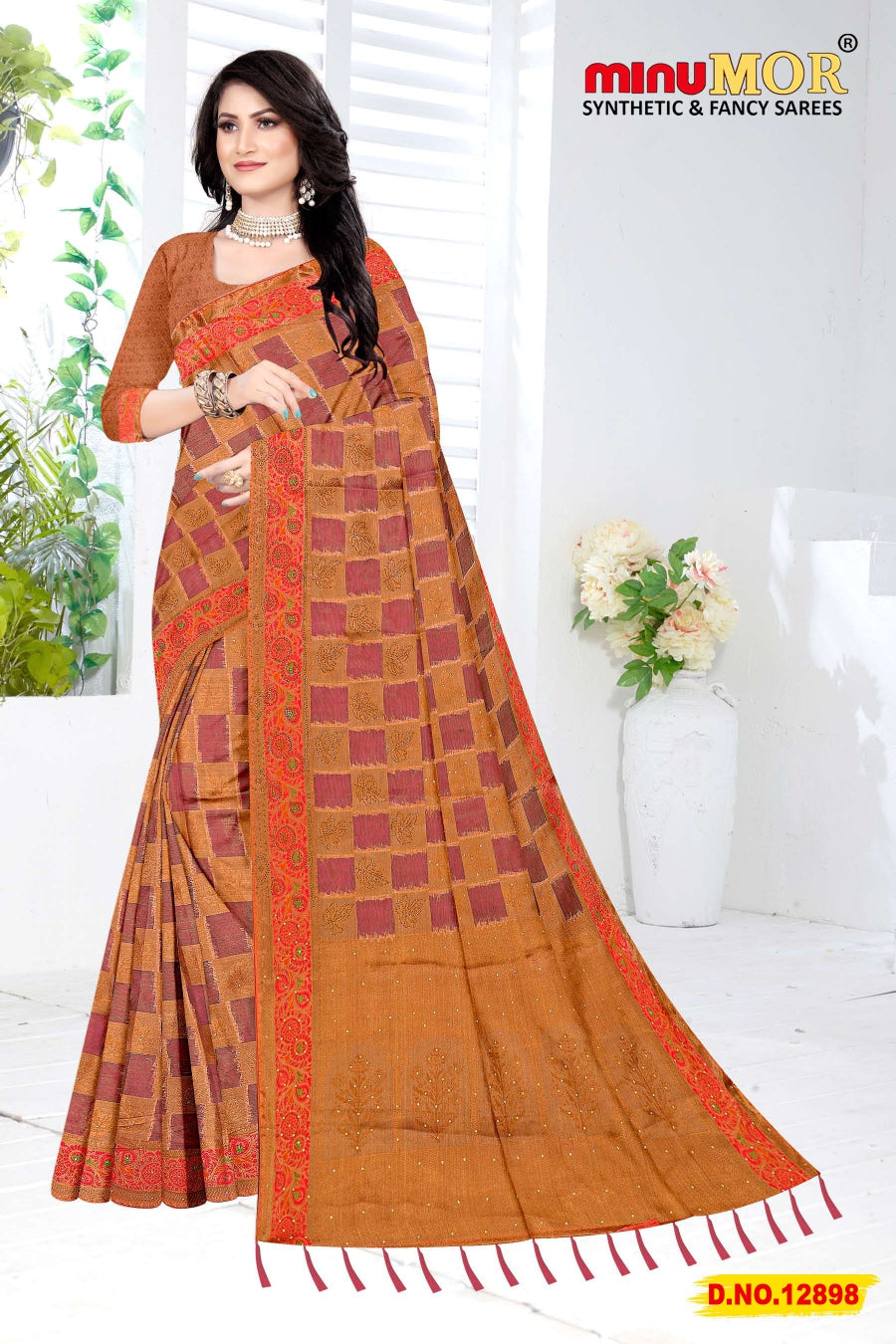 Fancy Saree Tissue Kanjivaram (Design_12898) (BP) - 6 Pcs Set