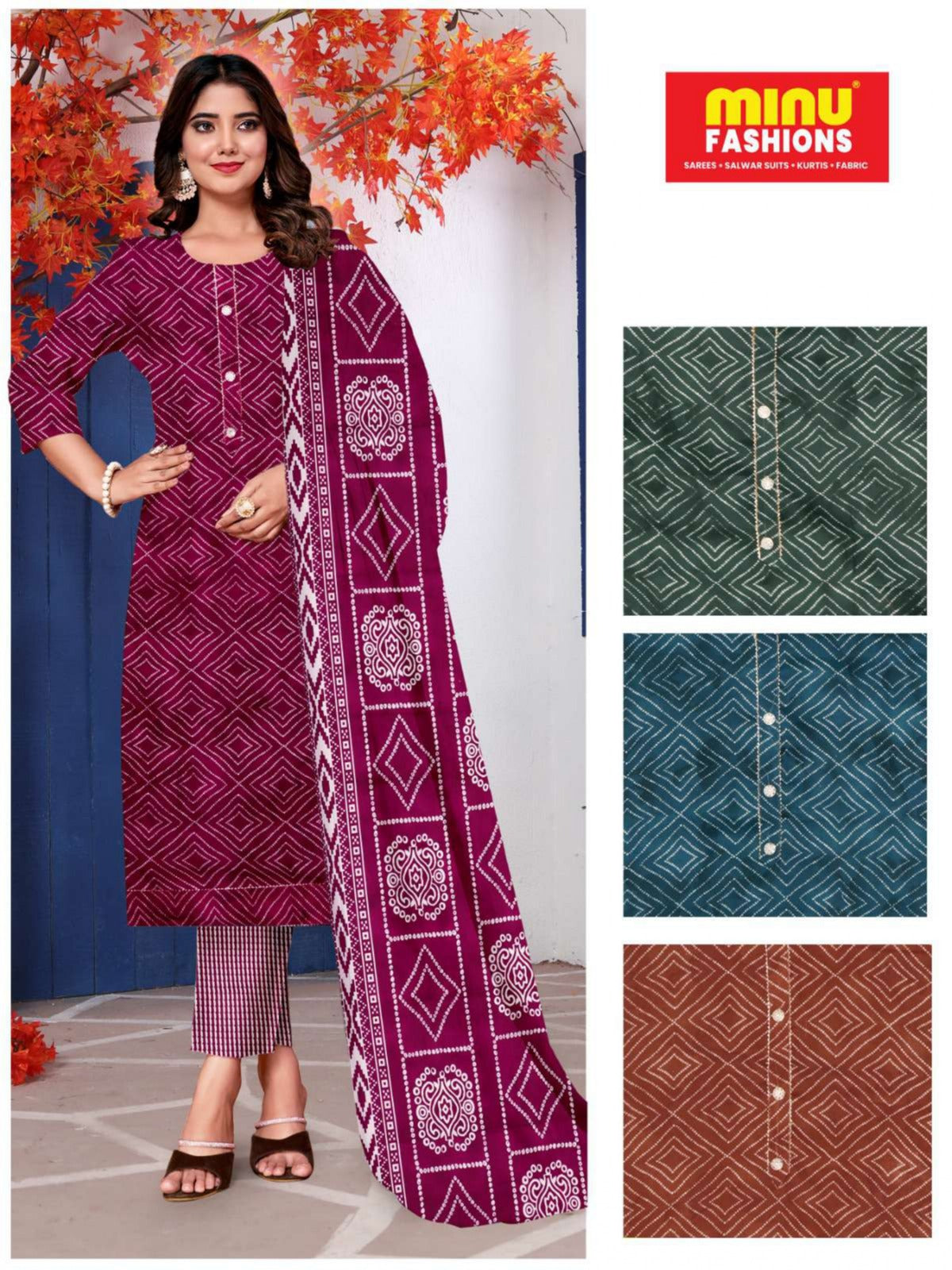 Unstitched Winter Suit Queen (Special Rate) - 4 Pcs Set