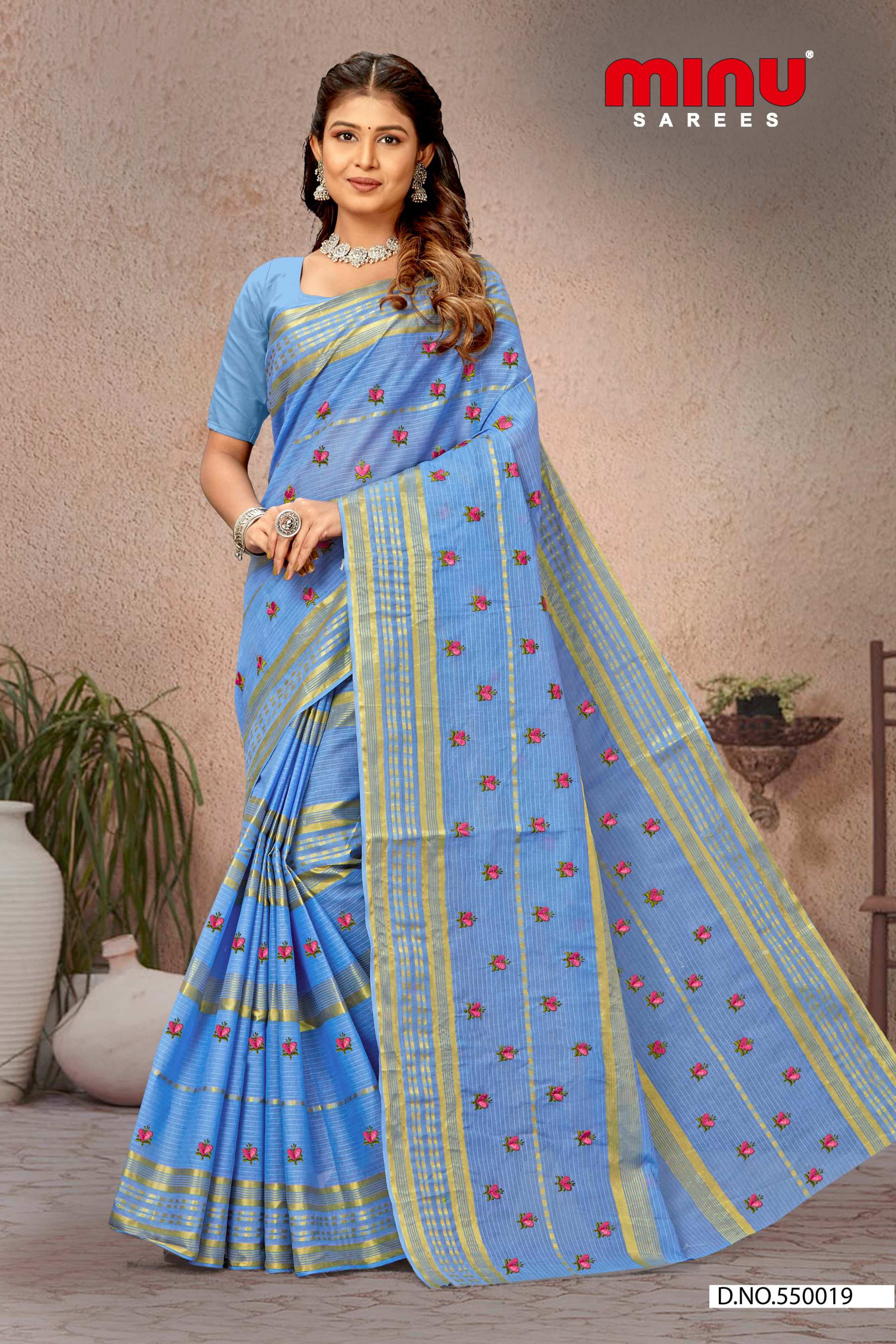 wholesale cotton printed saree online image 