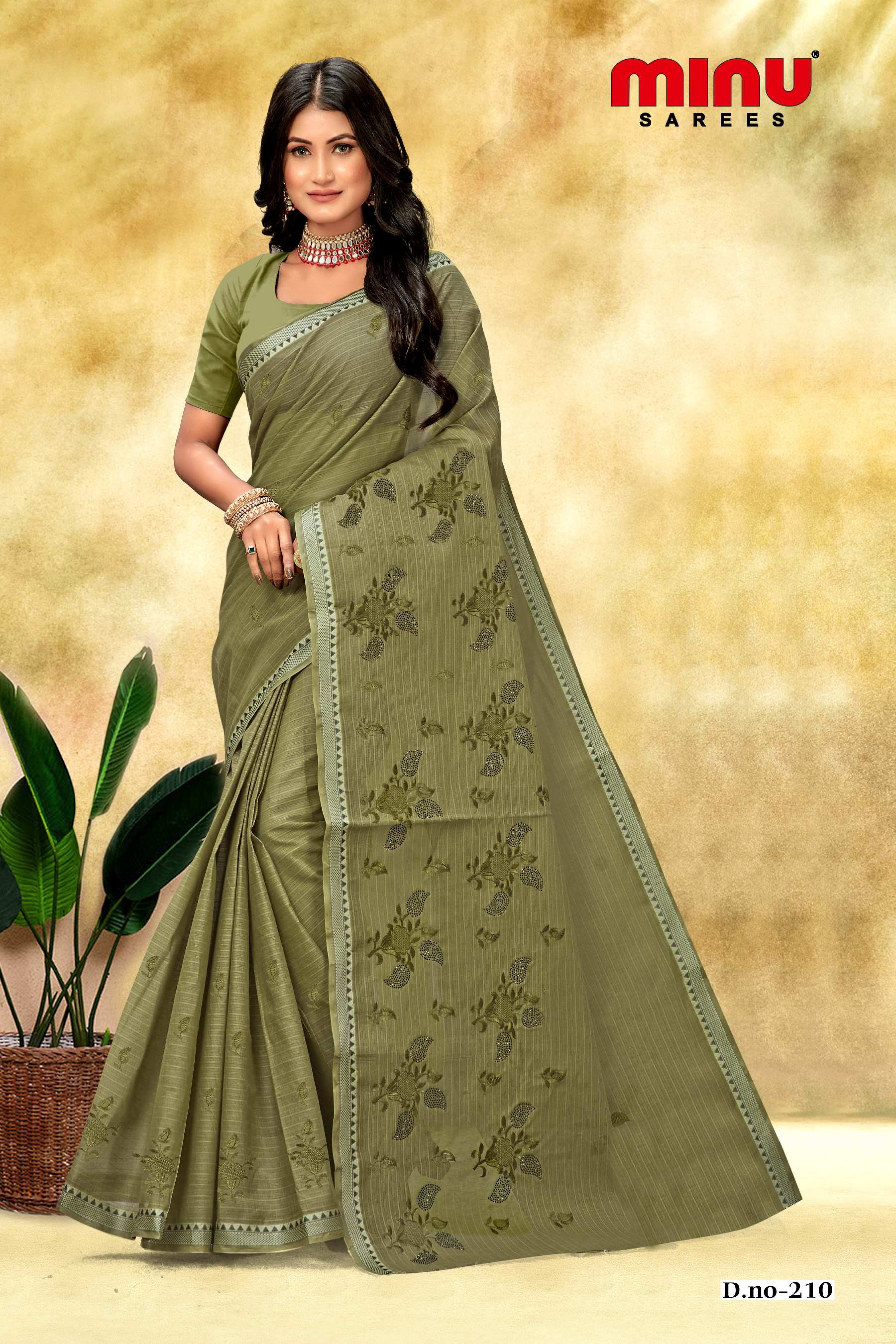 best designer printed cotton saree wearing woman