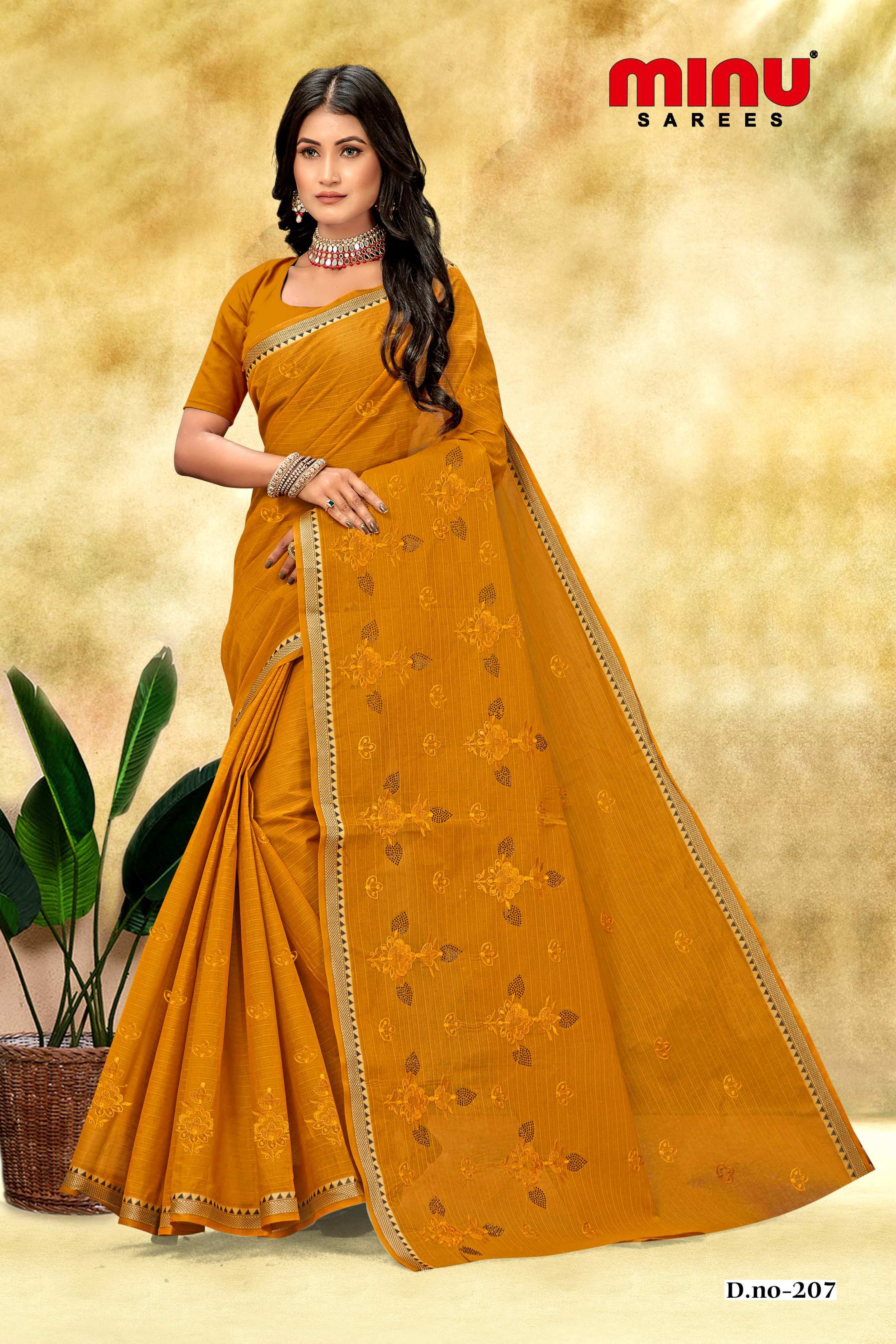 online image of embroidered saree for online resellers