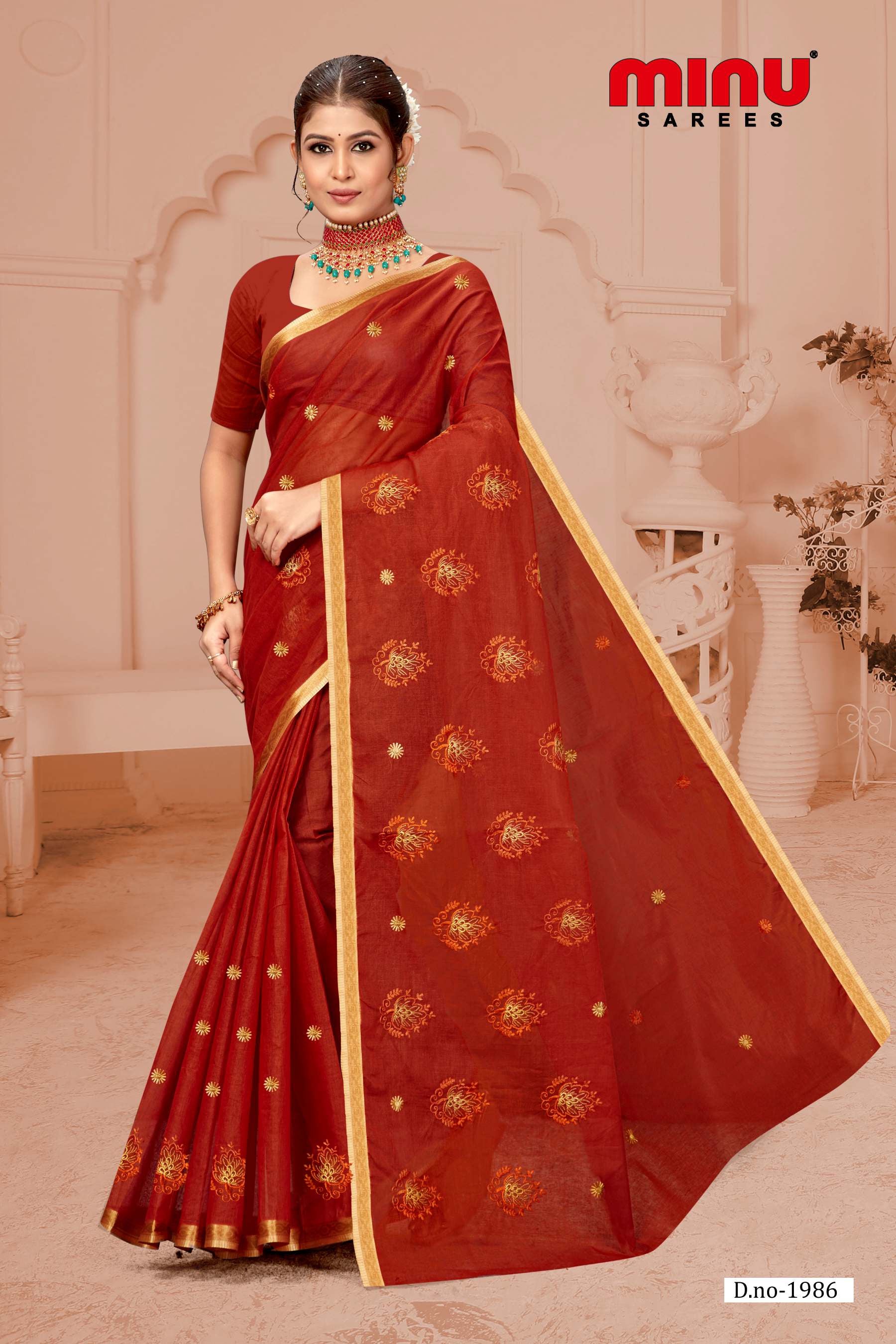 embroidery saree wholesale at low prices 