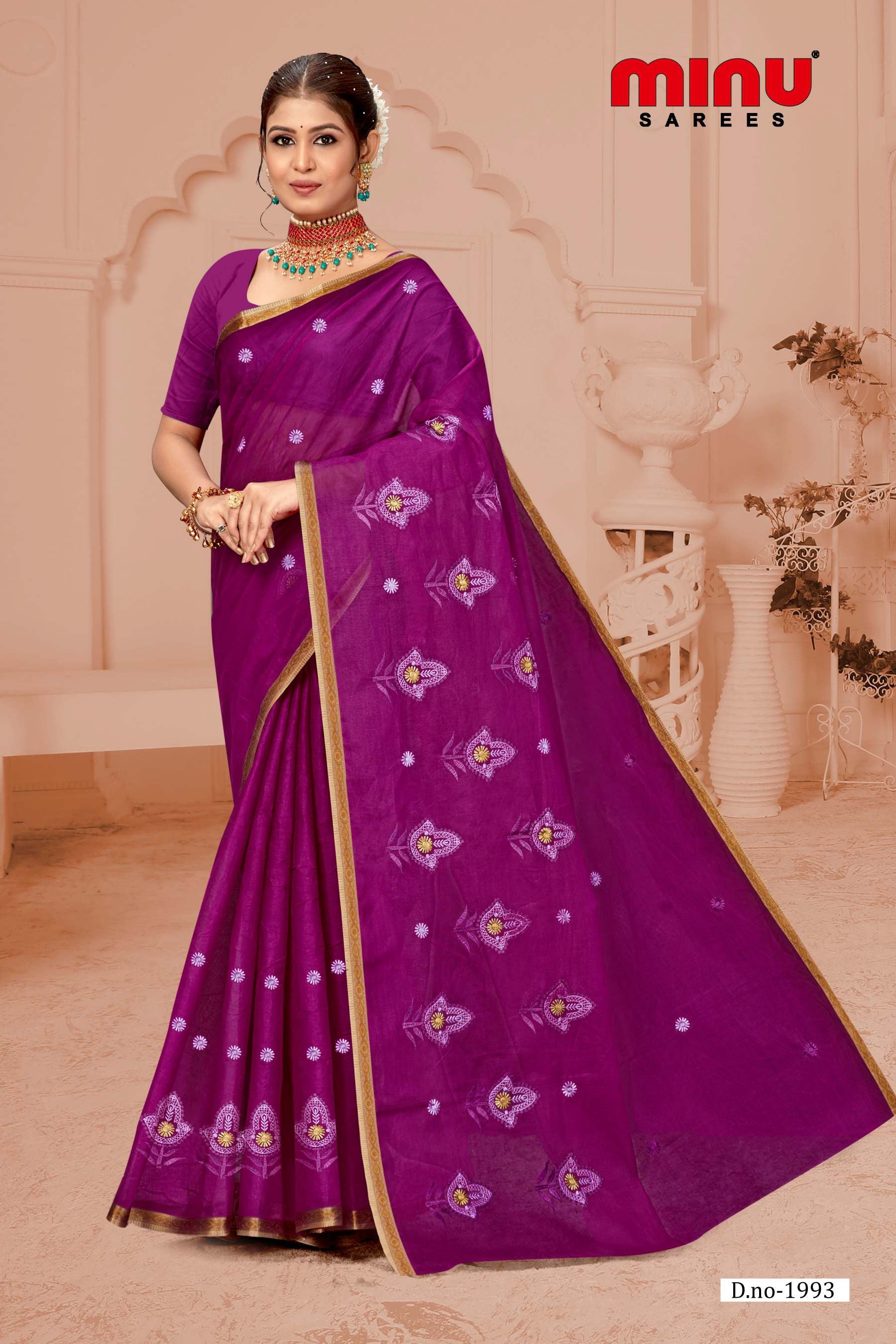 hand embroidery saree wholesale for women and girls 