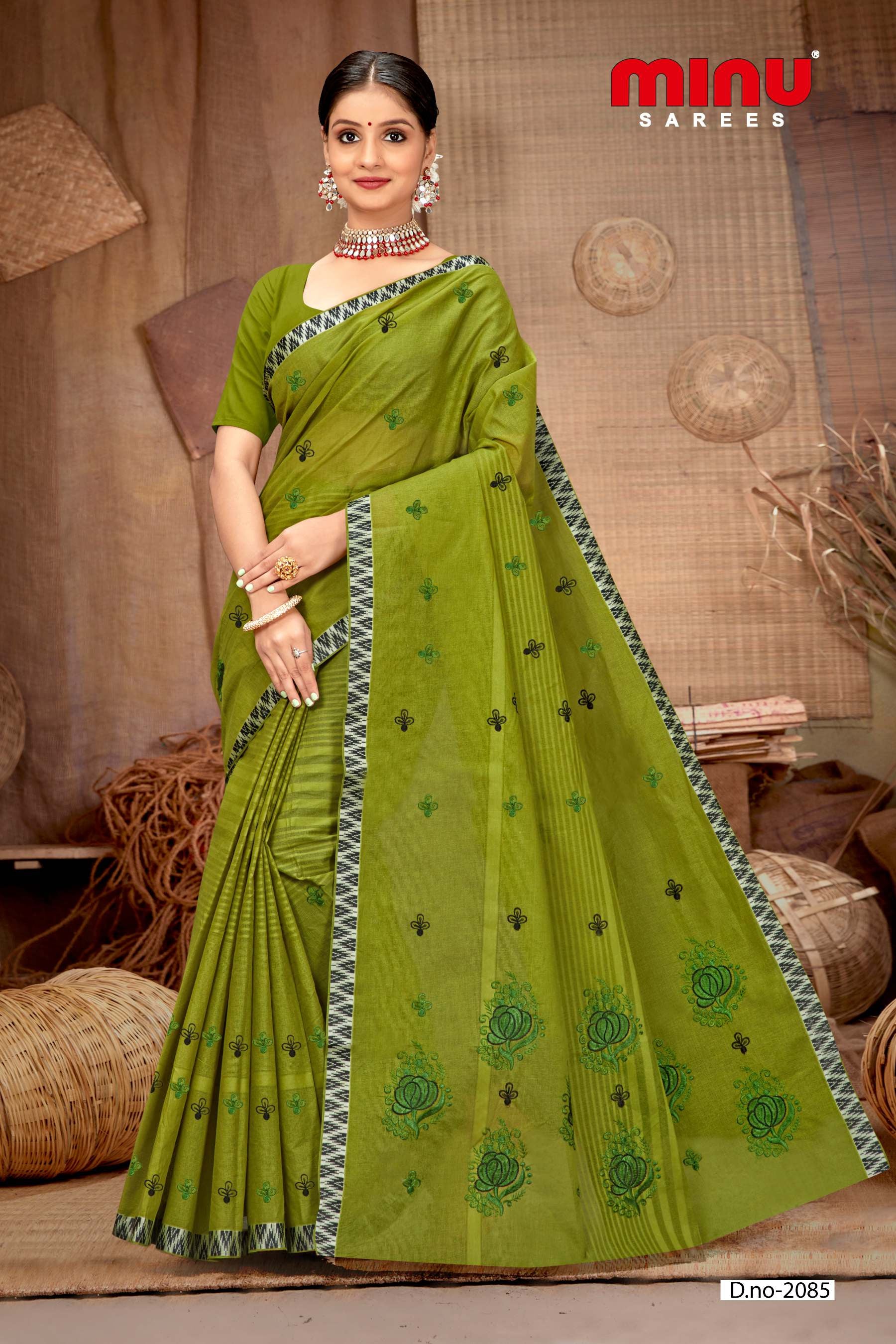 Embroidered Saree Black Beauty (08P)