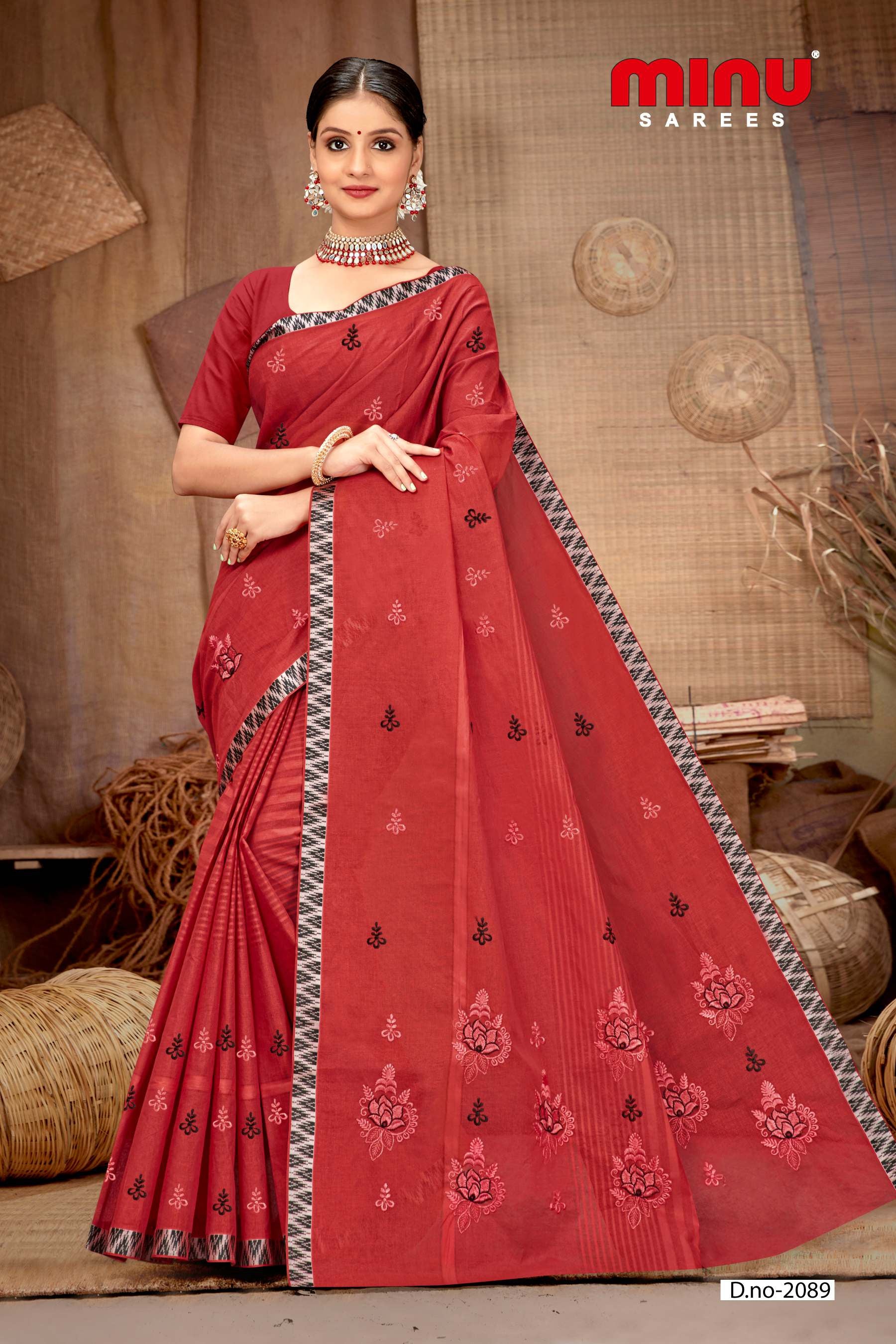 Embroidered Saree Black Beauty (08P)