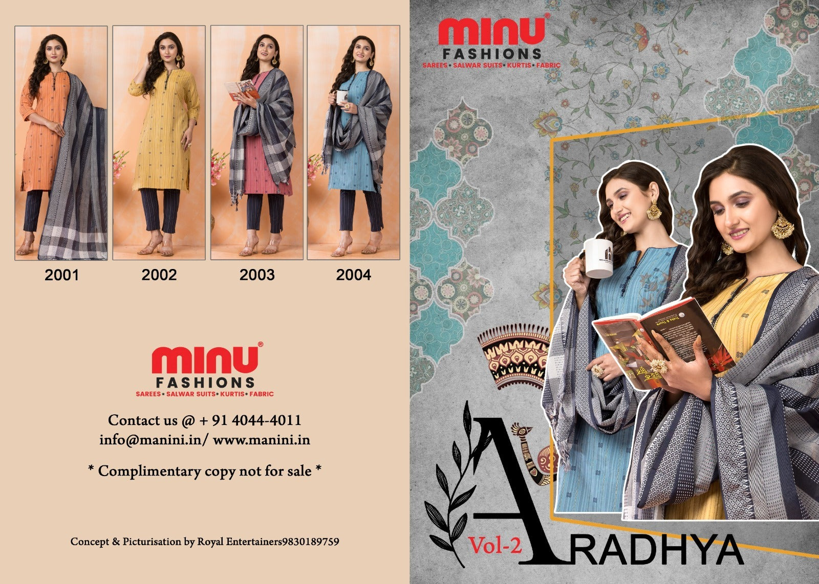 3 Piece Cotton Long Kurti Set Aradhya (Vol-2) - 4 Pcs Set