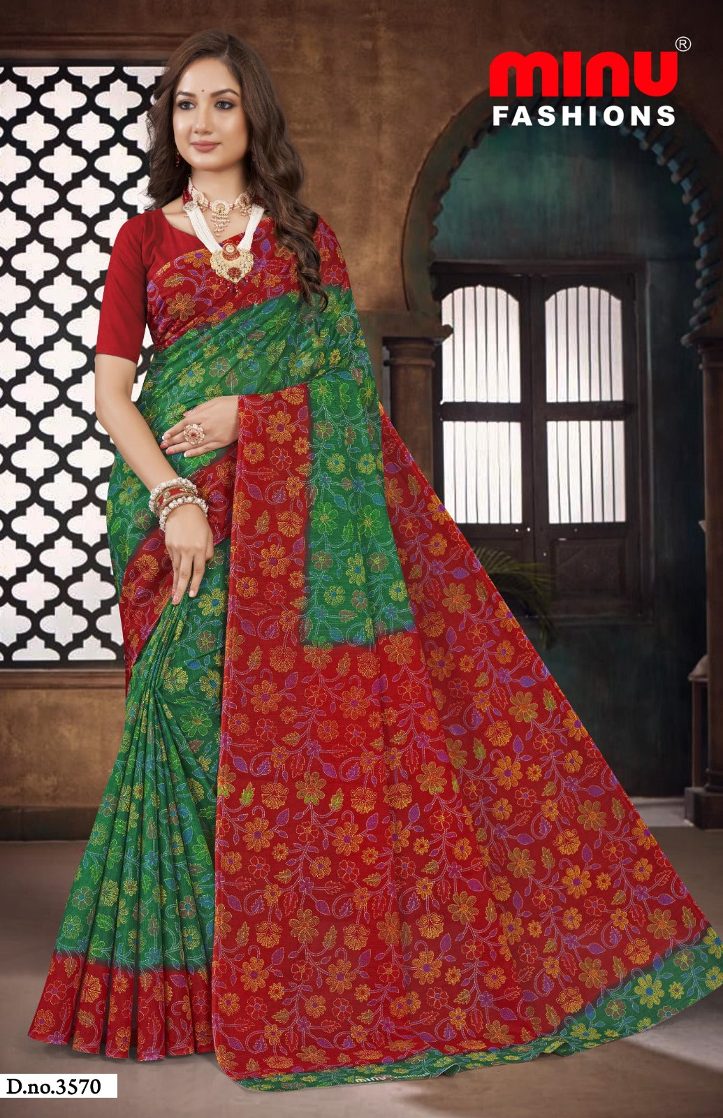 Malai Cotton Saree Chokerbali (Vol-2) - 8 Pcs Set