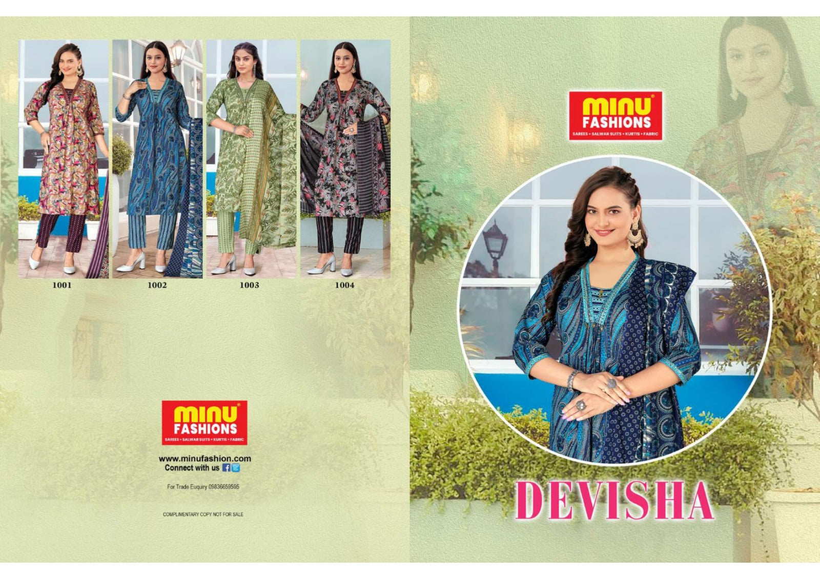3 Piece Cotton Kurti Set Devisha - 4 Pcs Set